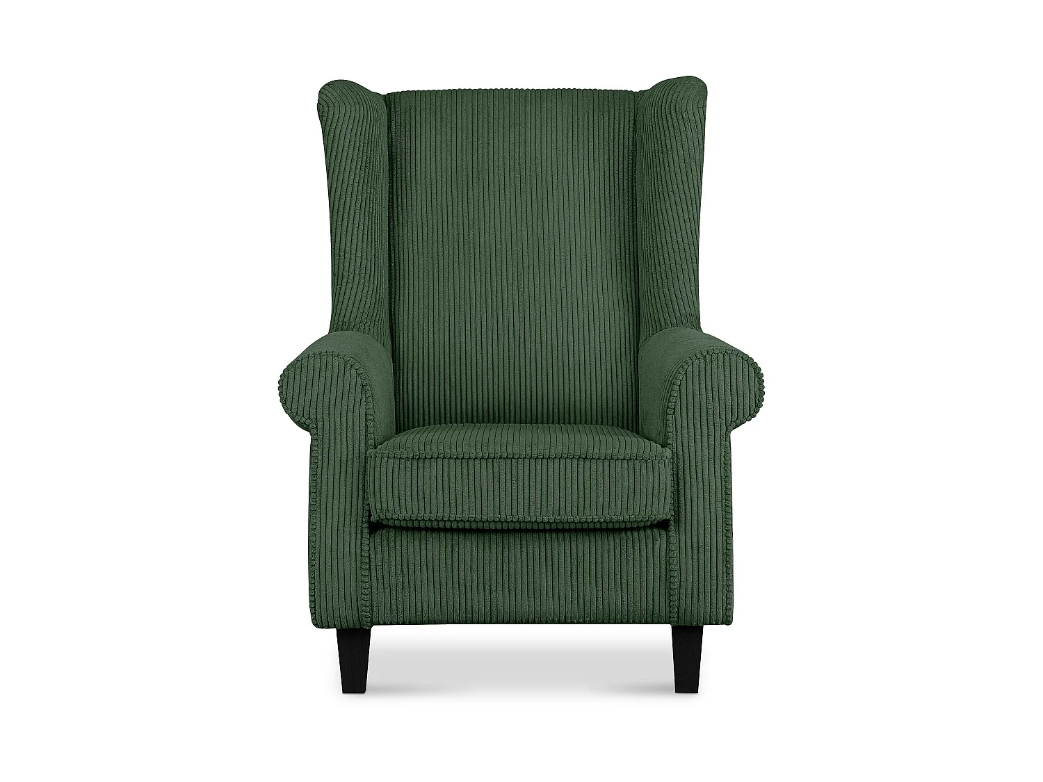 Ohrensessel Kord-Bezug Petfriendly - dunkelgrün - MILES