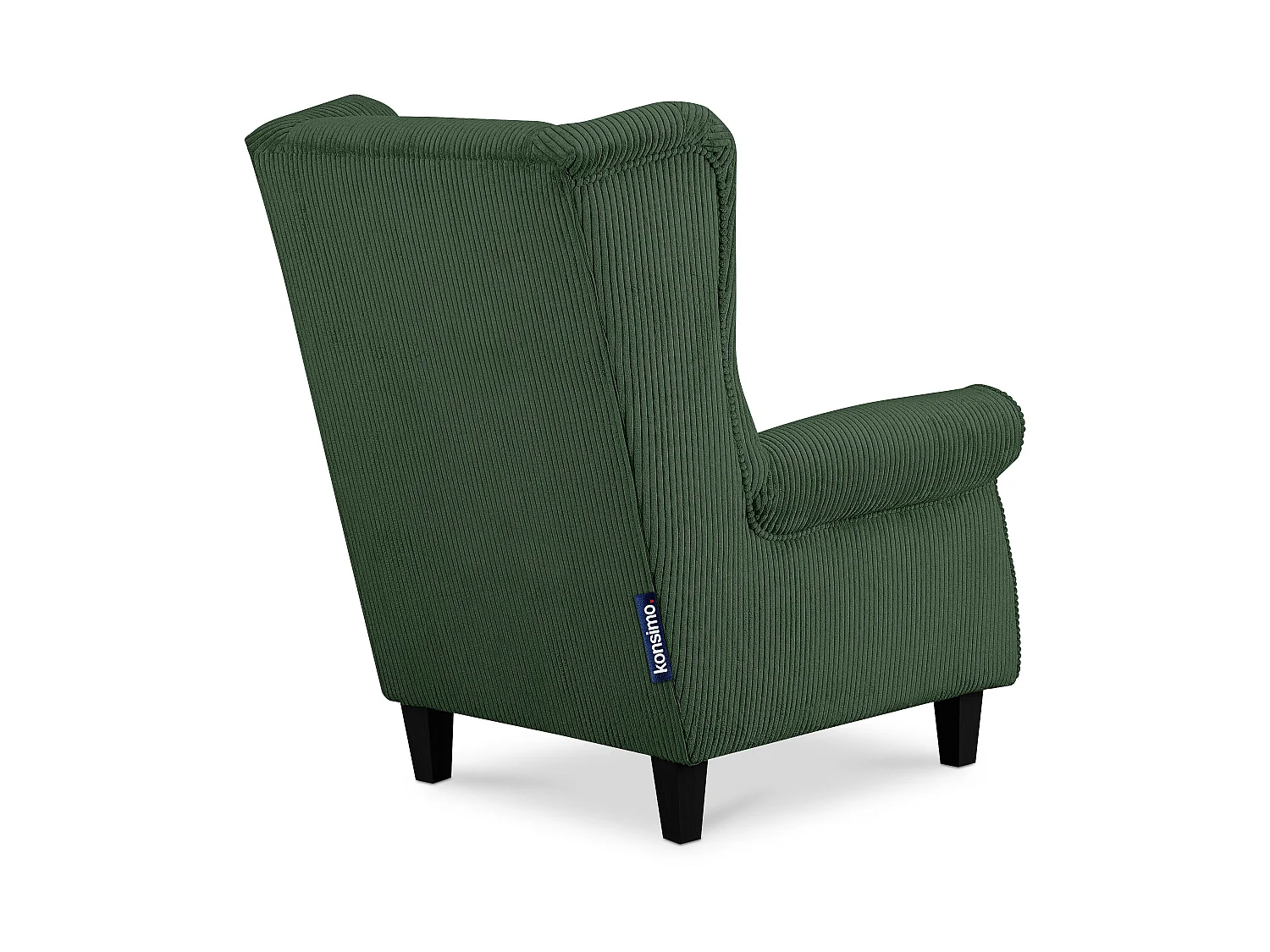 Ohrensessel Kord-Bezug Petfriendly - dunkelgrün - MILES