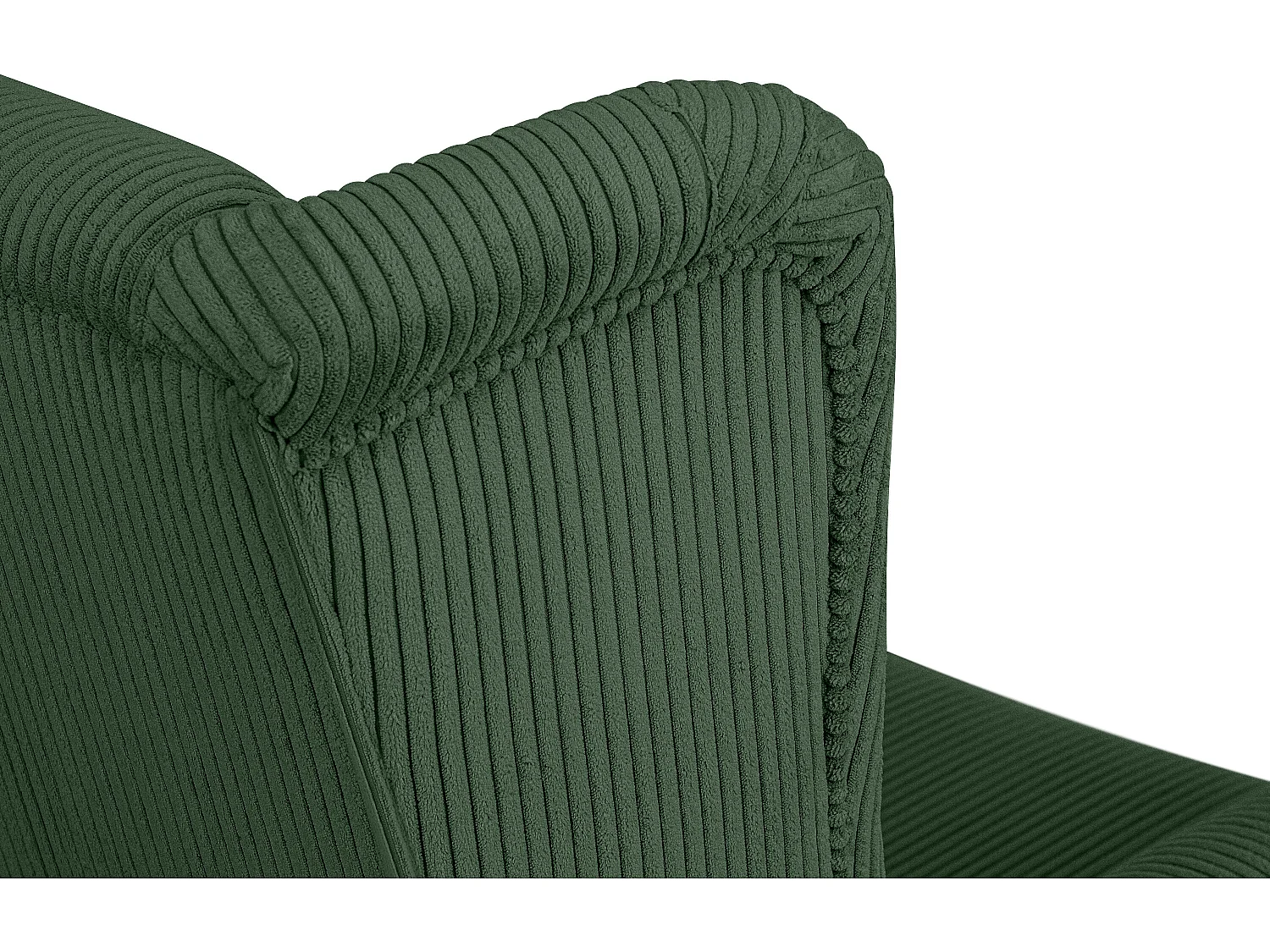 Ohrensessel Kord-Bezug Petfriendly - dunkelgrün - MILES