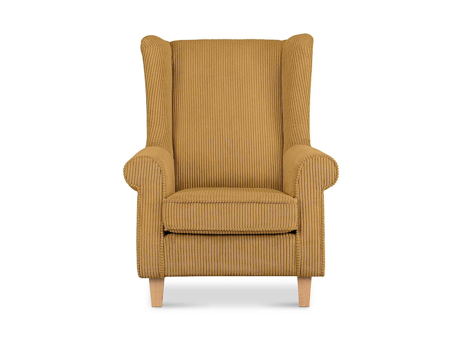 Ohrensessel Kord-Bezug Petfriendly - gelb - MILES