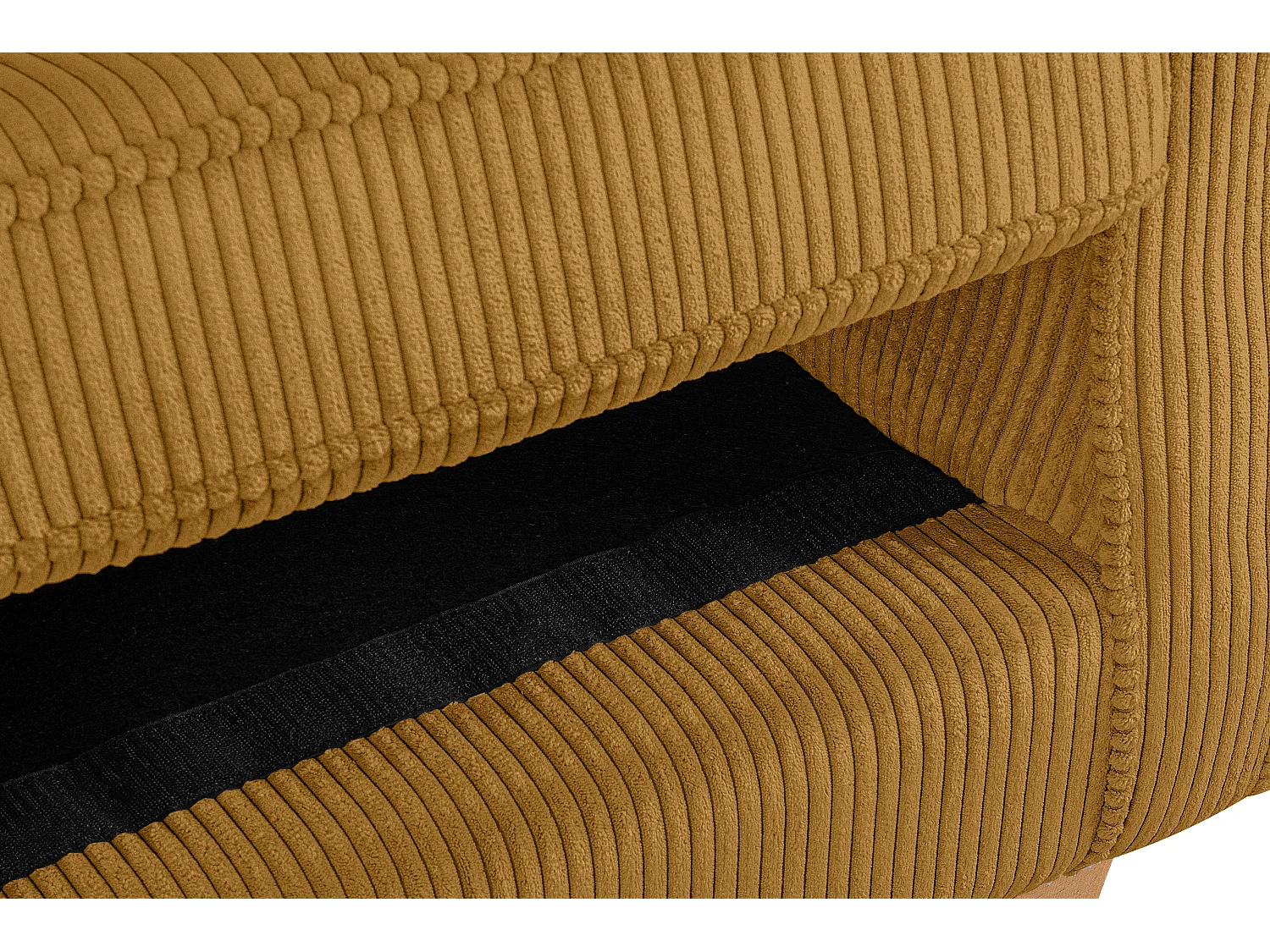 Ohrensessel Kord-Bezug Petfriendly - gelb - MILES