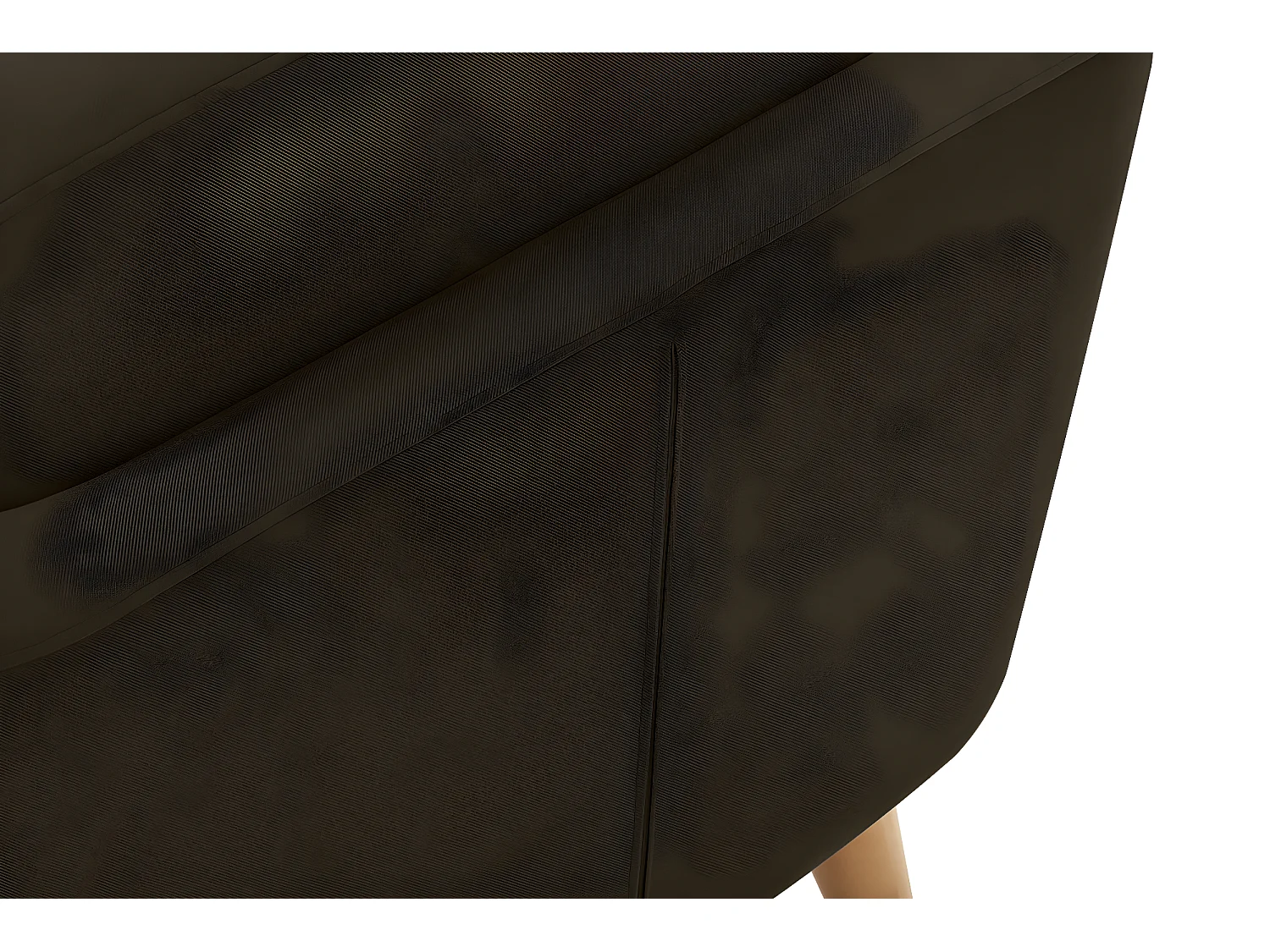 Skandinavischer Sessel - Massivholz-Beine - braun - TAGIO