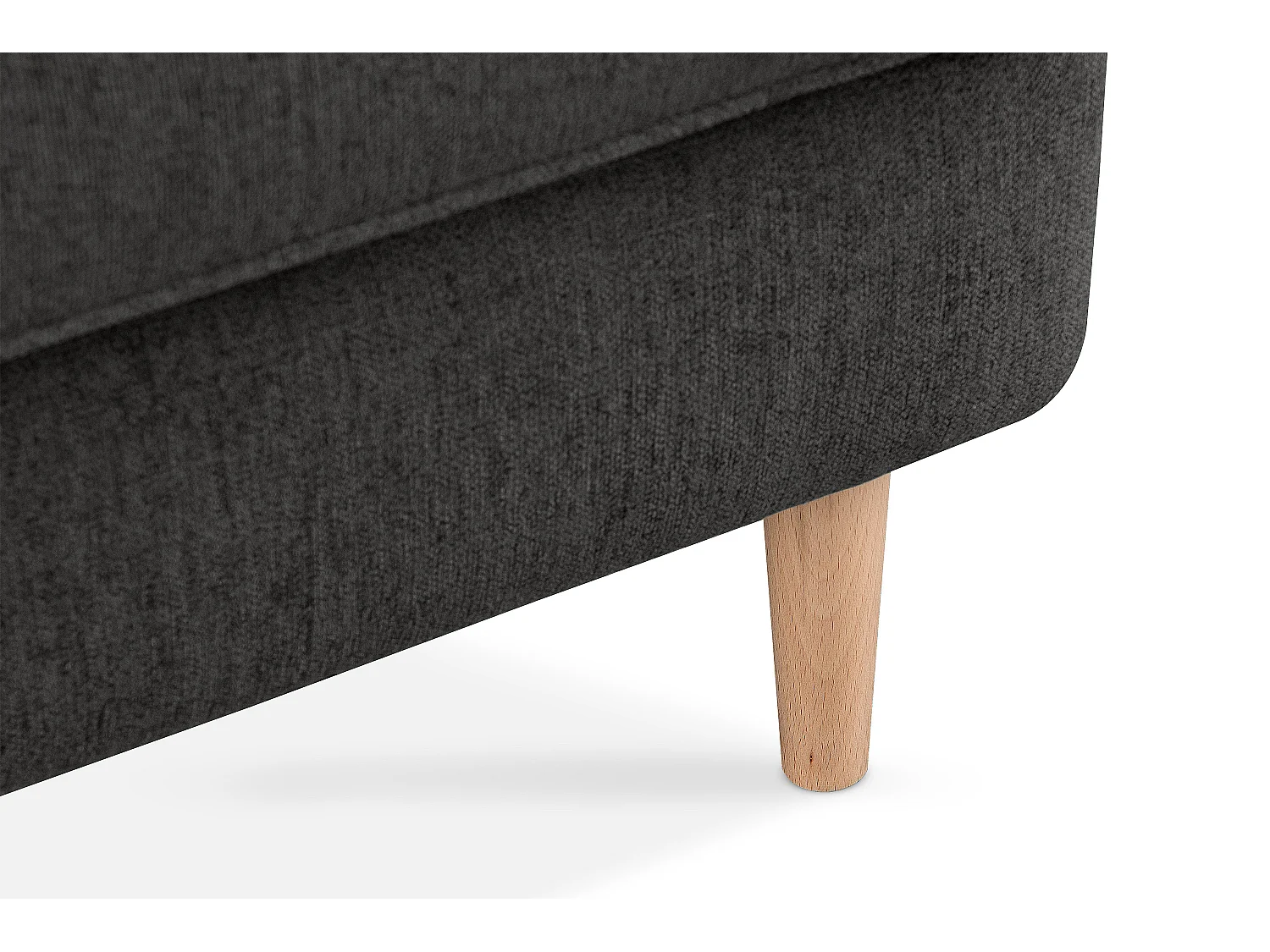 Klassischer Ohrensessel - Velours-Bezug grau - STRALIS