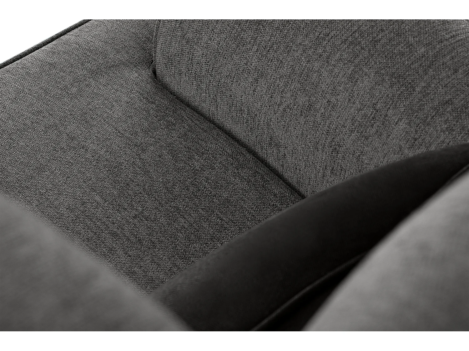 Klassischer Ohrensessel - Velours-Bezug grau - STRALIS