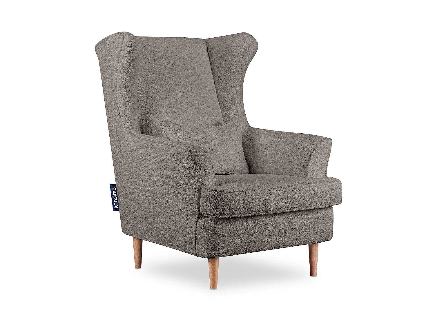 Klassischer Sessel mit Sitzhocker - Beige - STRALIS