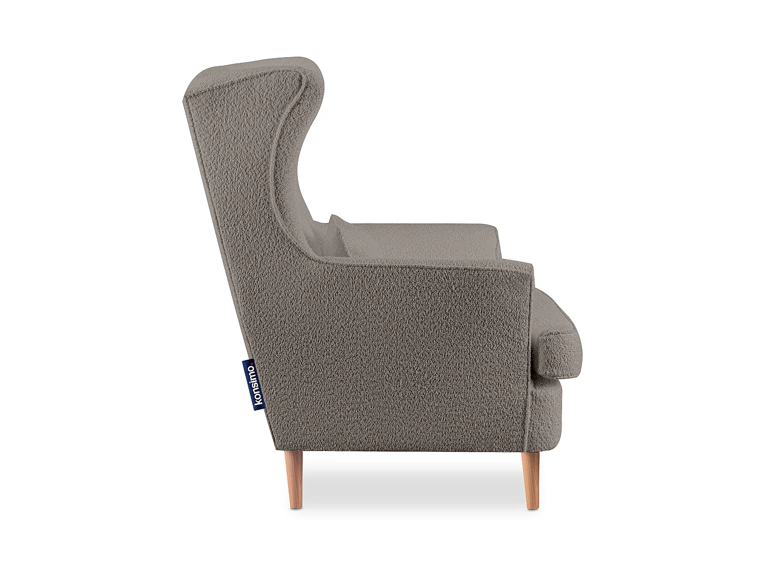 Klassischer Sessel mit Sitzhocker - Beige - STRALIS