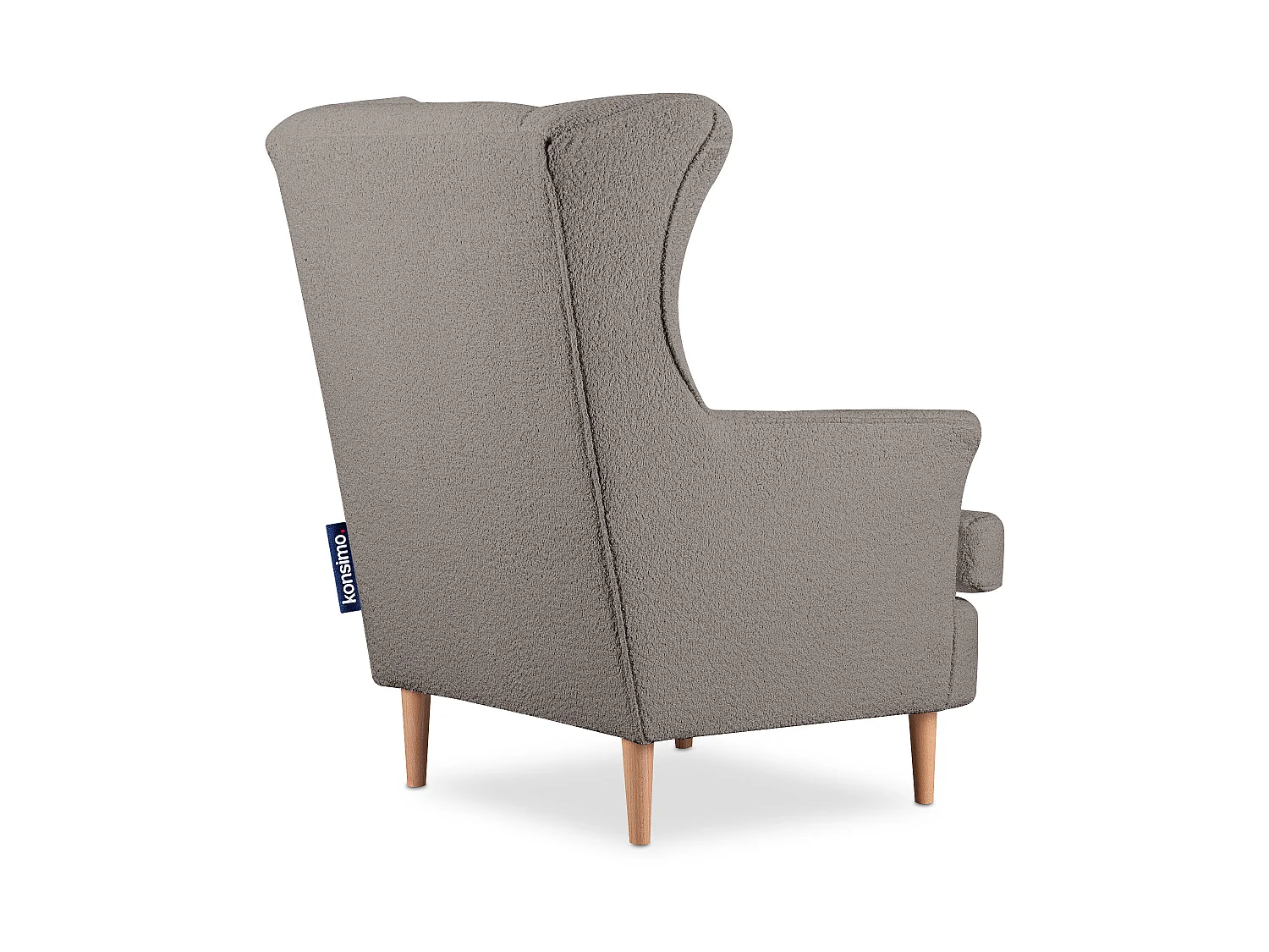 Klassischer Sessel mit Sitzhocker - Beige - STRALIS