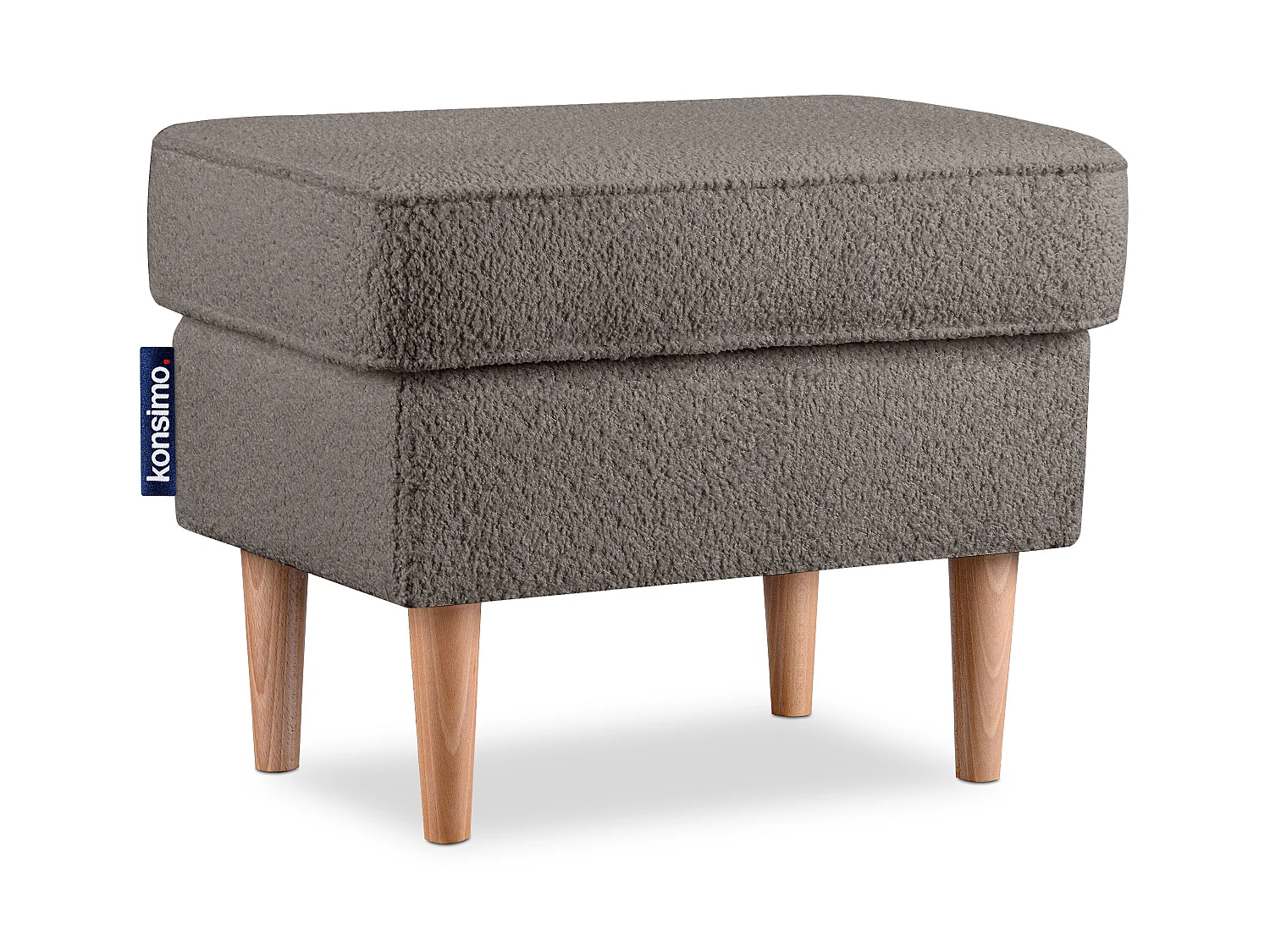 Klassischer Sessel mit Sitzhocker - Beige - STRALIS