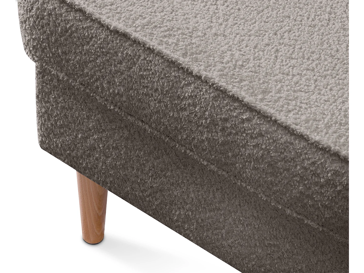 Klassischer Sessel mit Sitzhocker - Beige - STRALIS