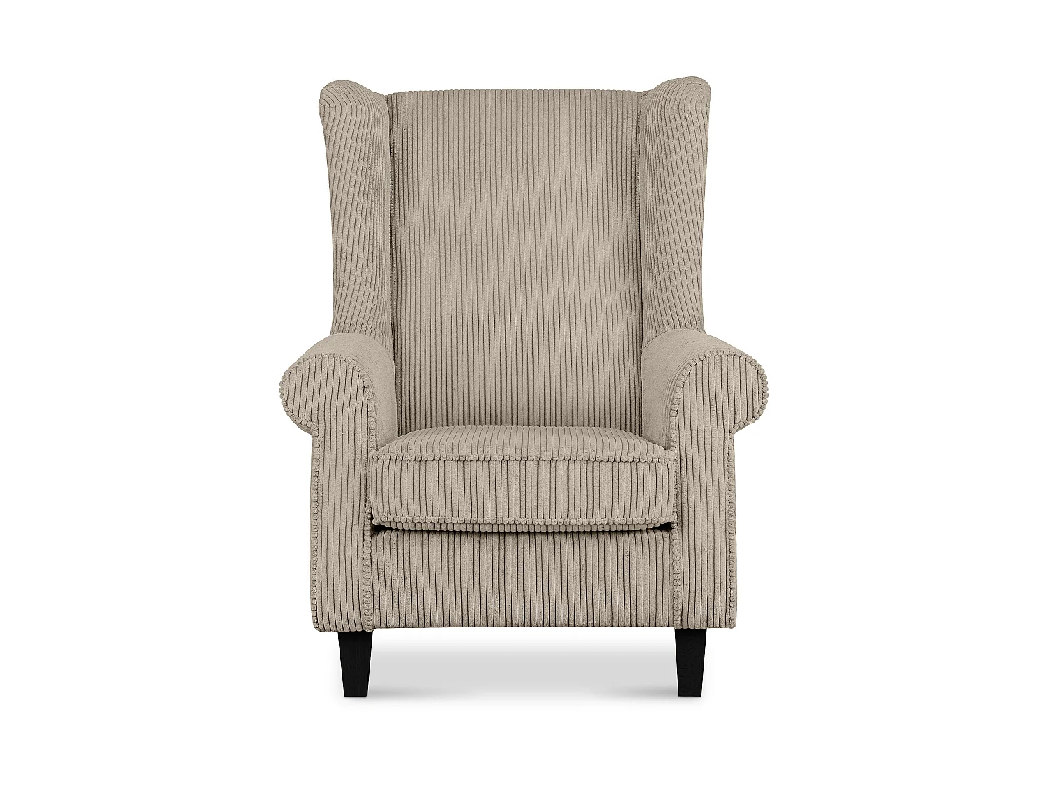 Ohrensessel Kord-Bezug Petfriendly - hellbeige - MILES