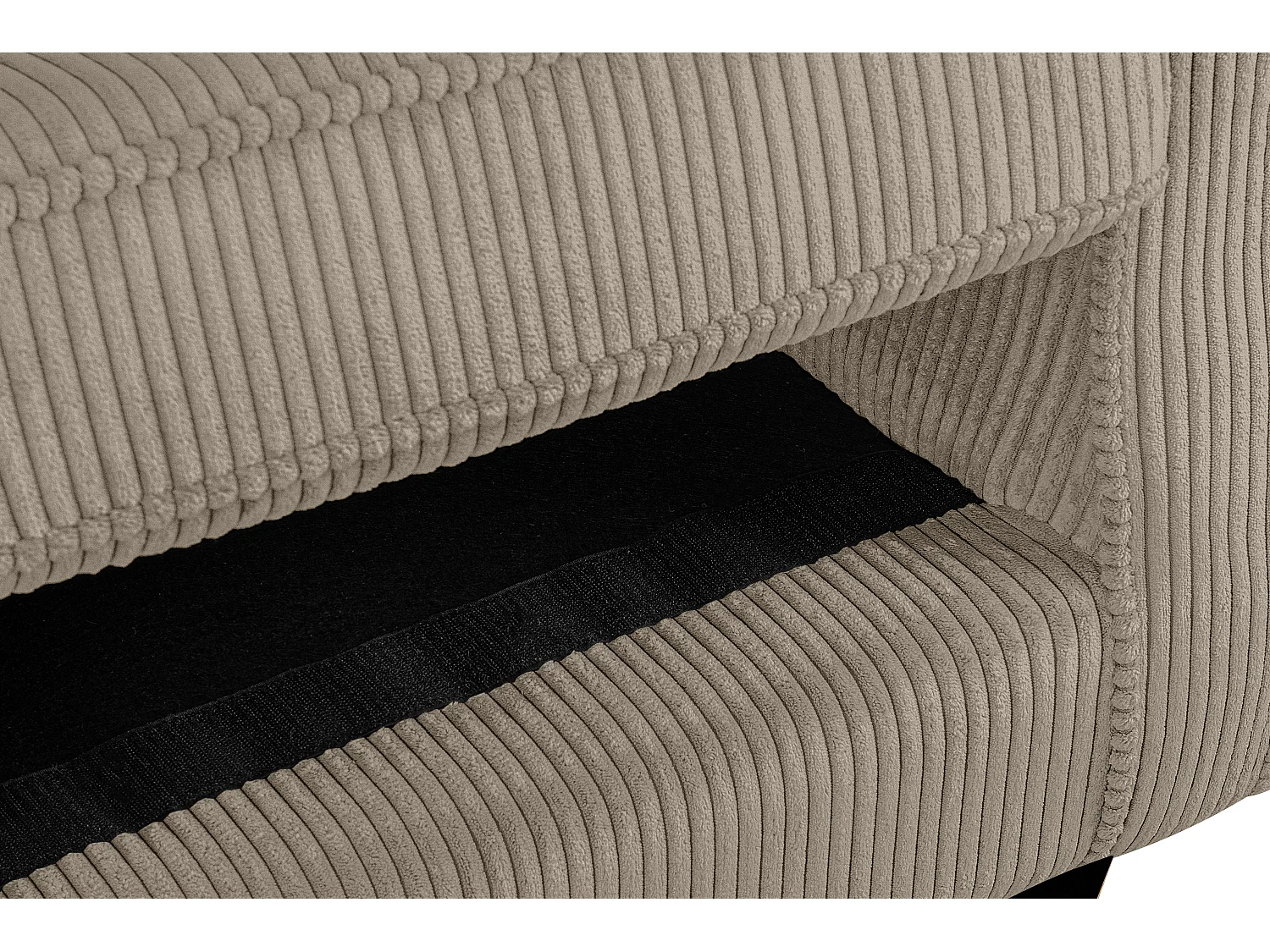 Ohrensessel Kord-Bezug Petfriendly - hellbeige - MILES