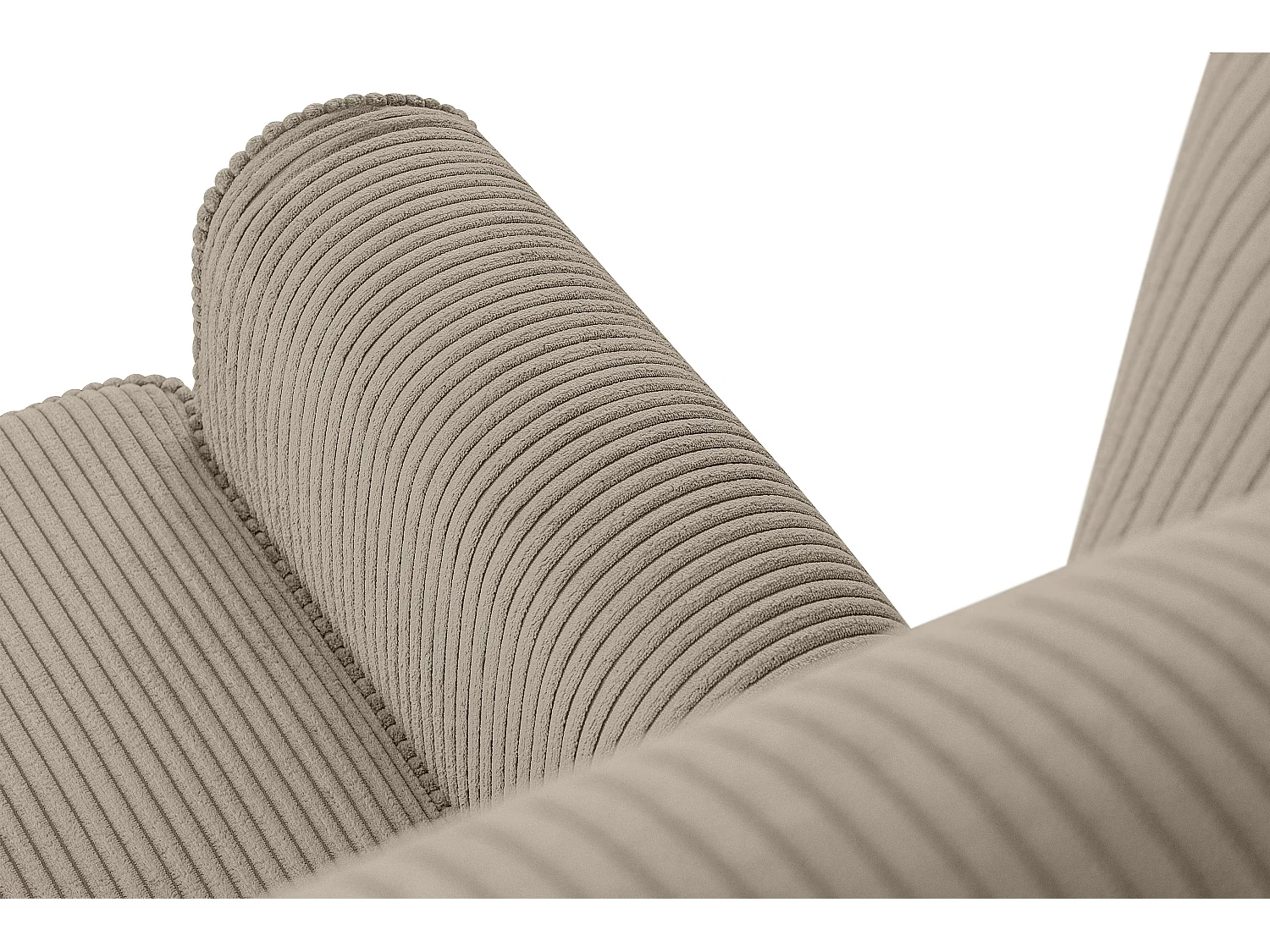 Ohrensessel Kord-Bezug Petfriendly - hellbeige - MILES