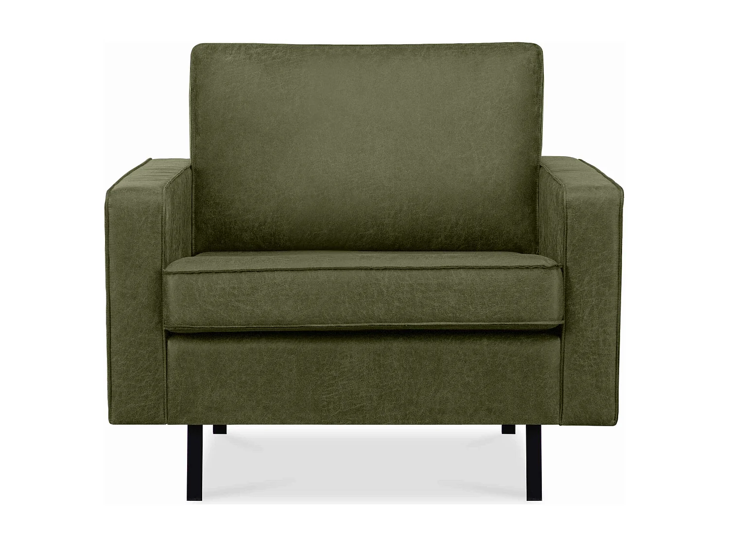 Großer Loft-Sessel aus Leder und Mikrofaser -  grün - INVIA