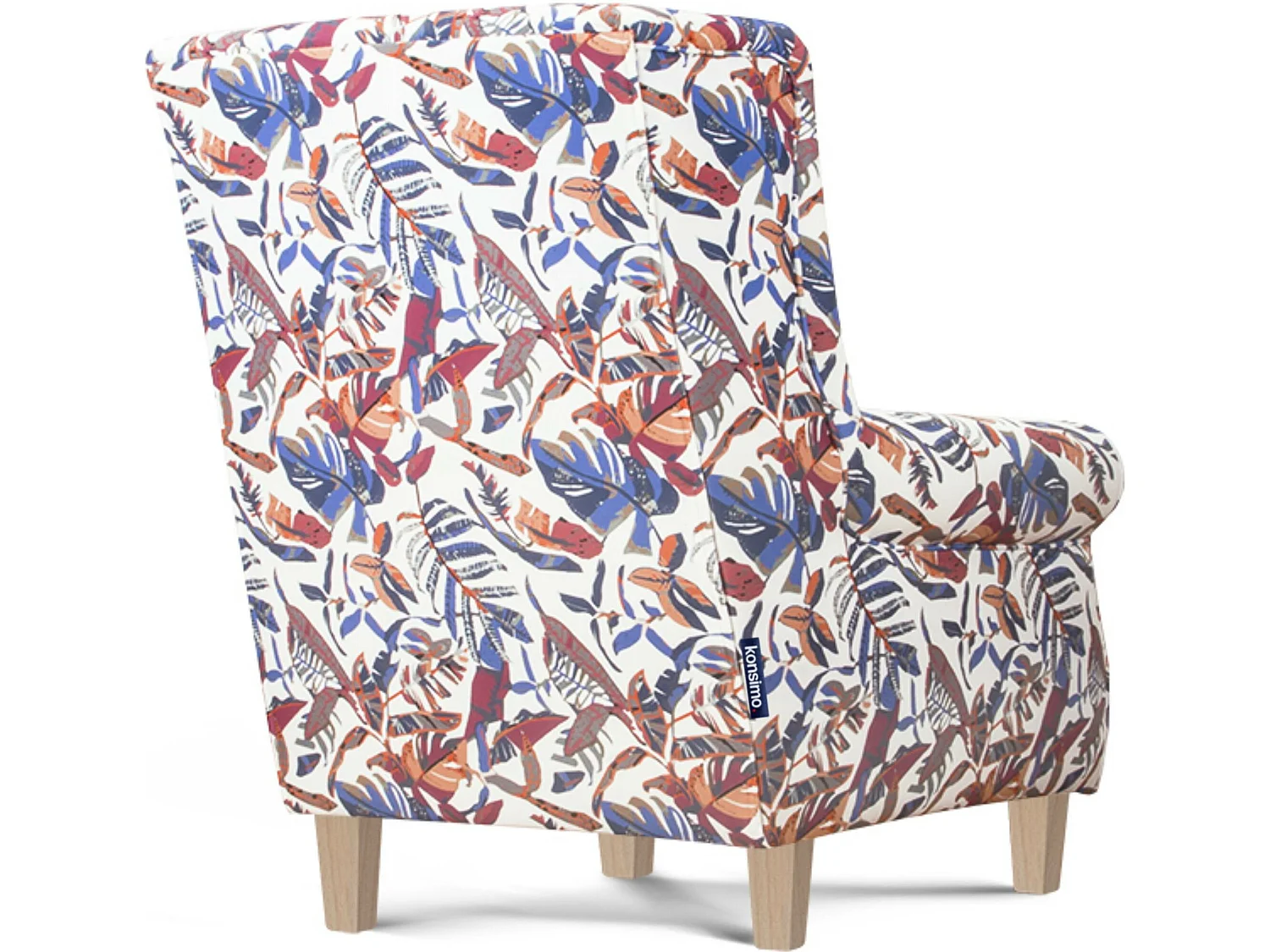 Ohrensessel Massivholzbeine - mehrfarbig - MILES