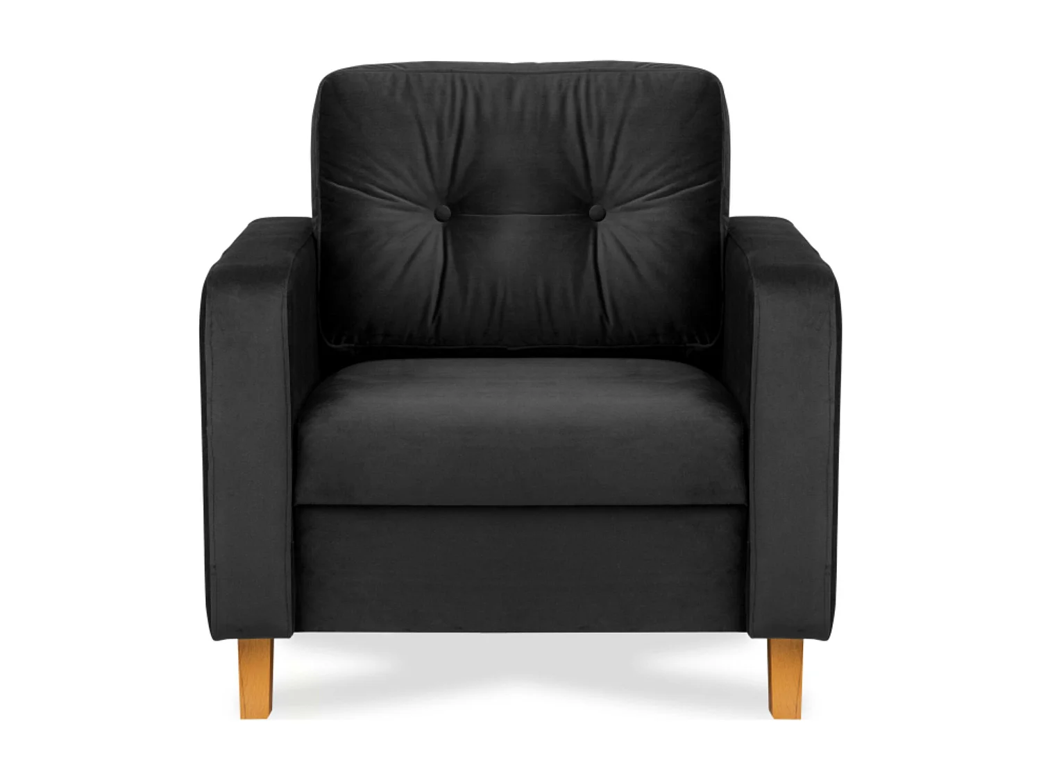 Bequemer Sessel - Echtholz Beine - Dunkelgrau - ERISO