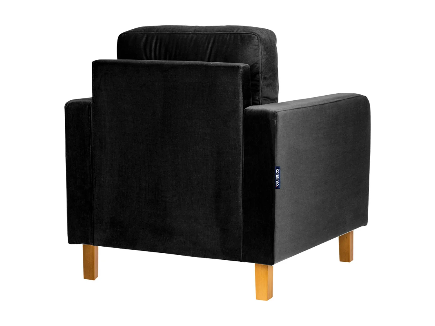 Bequemer Sessel - Echtholz Beine - Dunkelgrau - ERISO