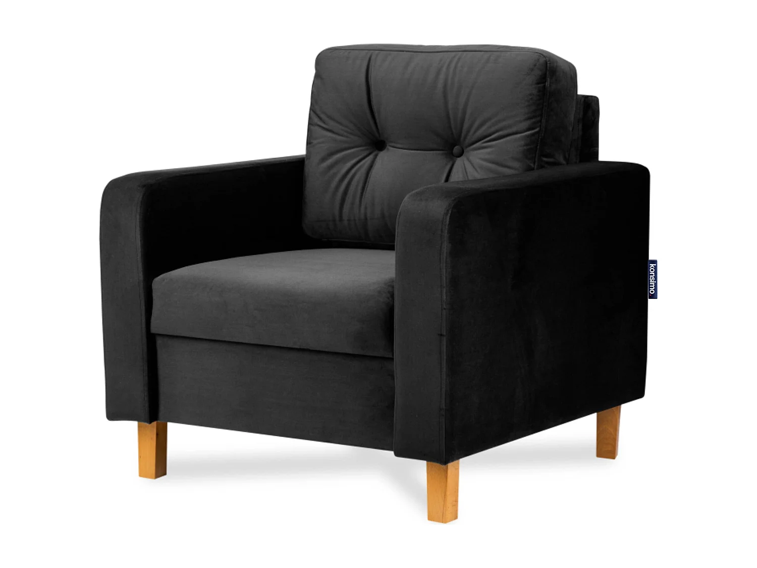 Bequemer Sessel - Echtholz Beine - Dunkelgrau - ERISO