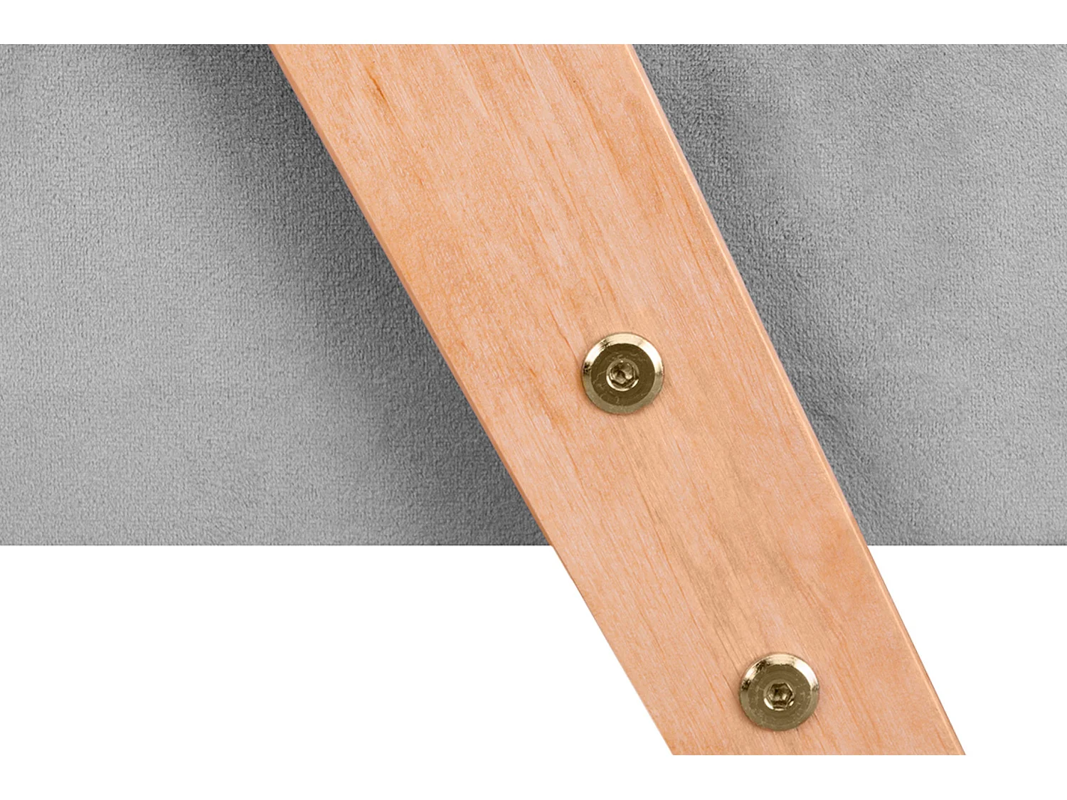 Vintage Sessel gepolstert Echt-Holz-Rahmen - grau - NASET