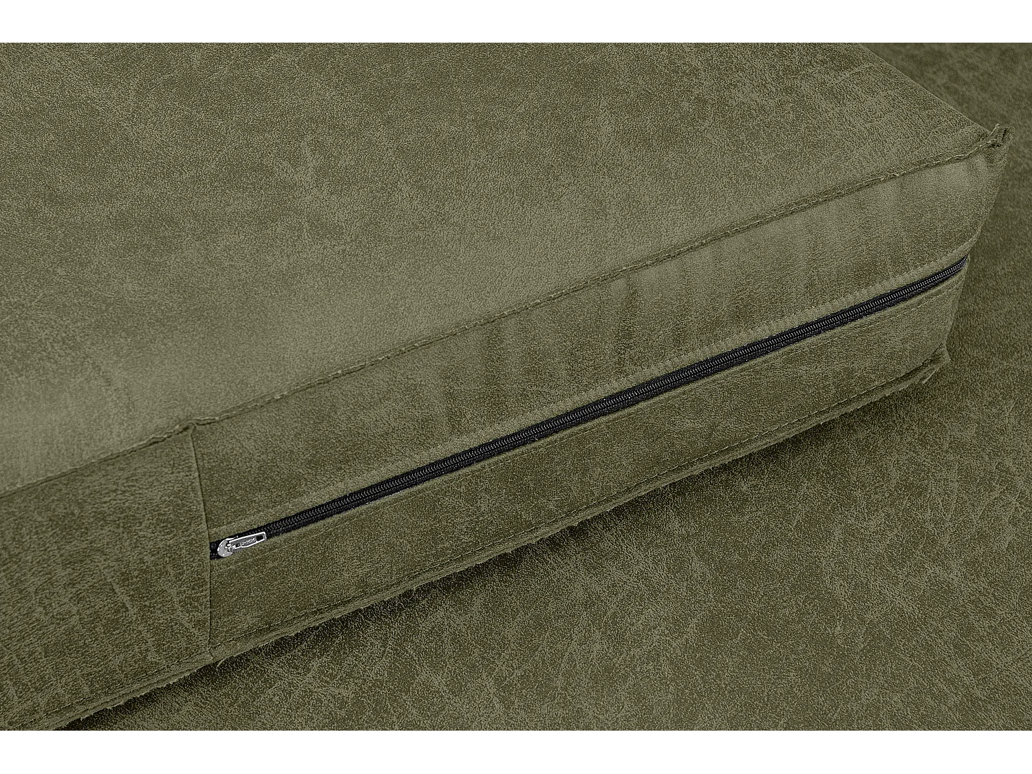 Großer Loft-Sessel aus Leder und Mikrofaser - grün - INVIA