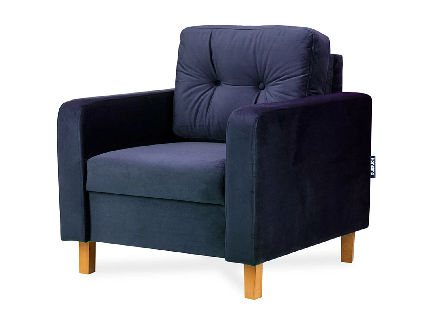 Bequemer Sessel - Echtholz Beine - Dunkelblau - ERISO