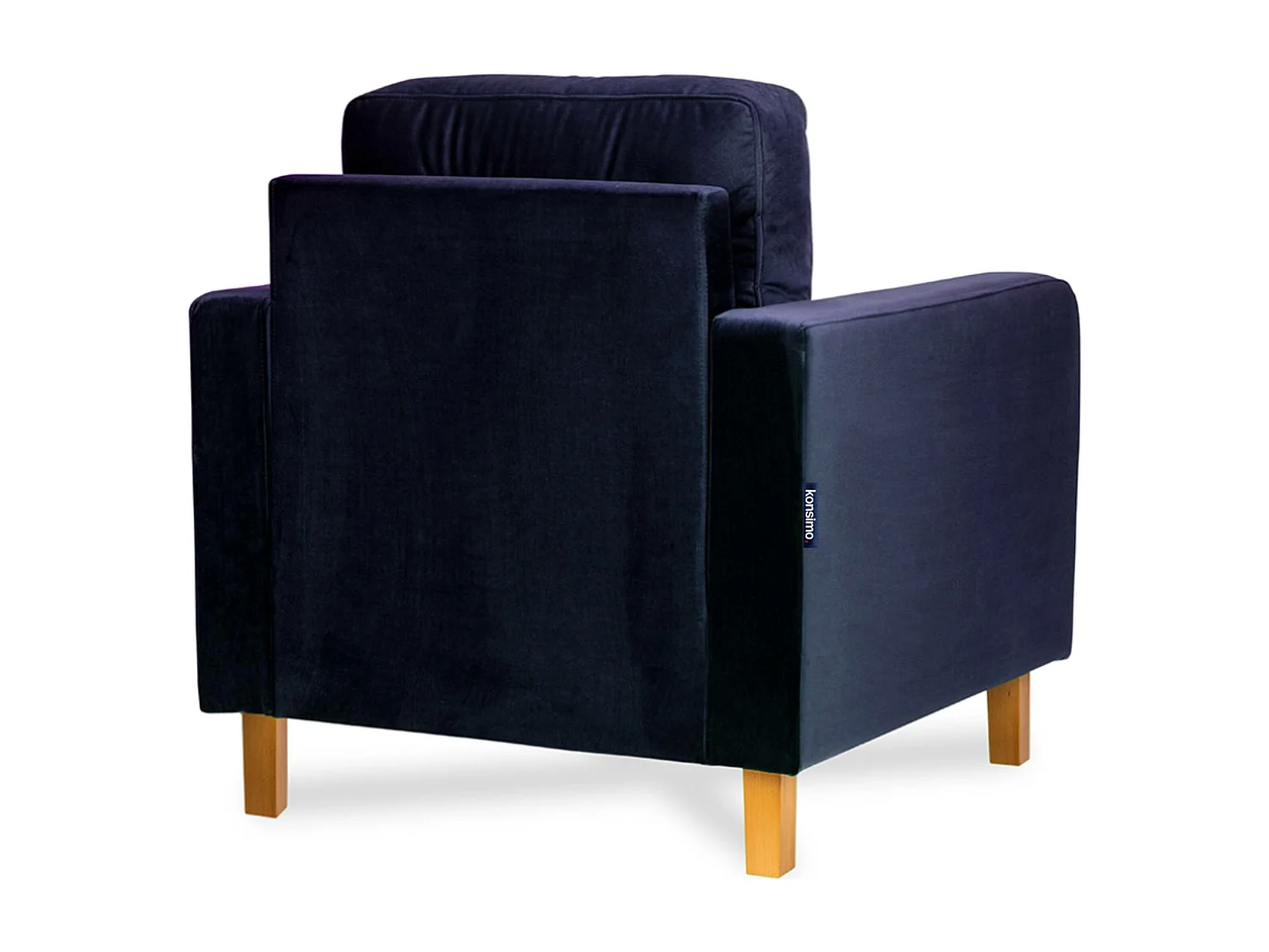 Bequemer Sessel - Echtholz Beine - Dunkelblau - ERISO