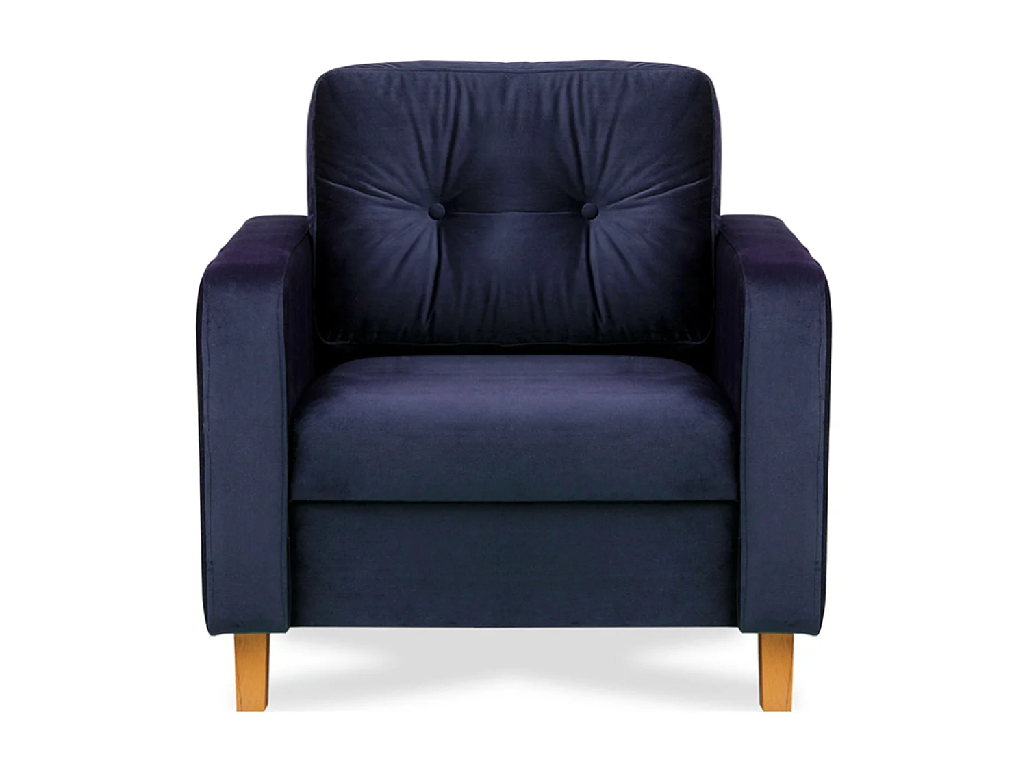 Bequemer Sessel - Echtholz Beine - Dunkelblau - ERISO