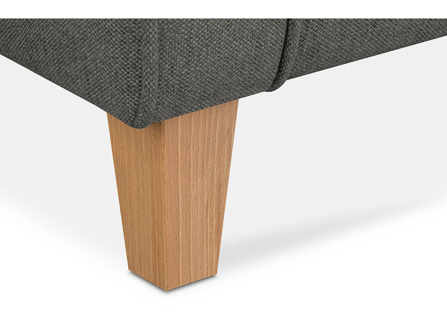 Ohrensessel Massivholzbeine - grau/buchenfarben - MILES