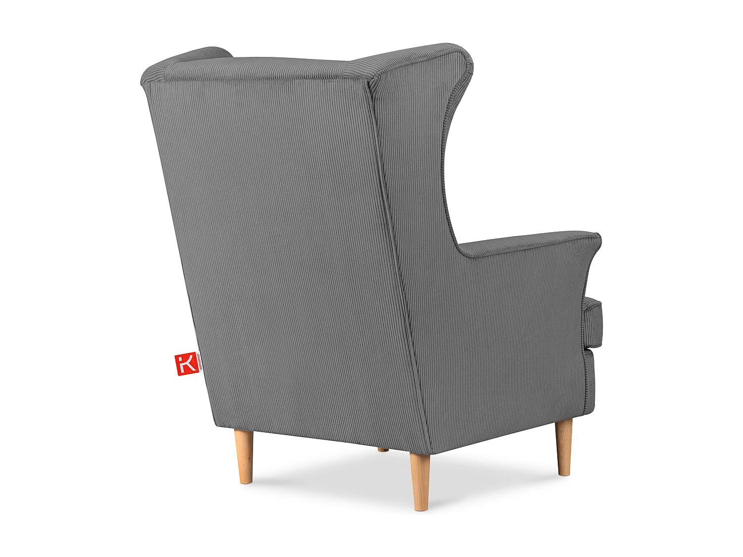 Klassischer Ohrensessel - grau - STRALIS