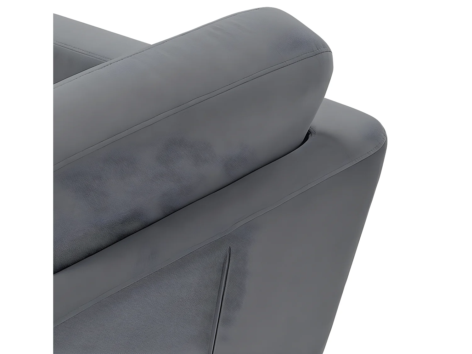 Skandinavischer Sessel - Massivholz-Beine - grau - TAGIO