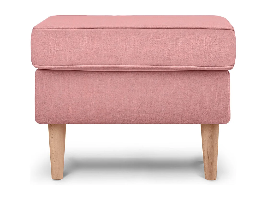 Klassischer Sessel mit Sitzhocker - rosa - STRALIS