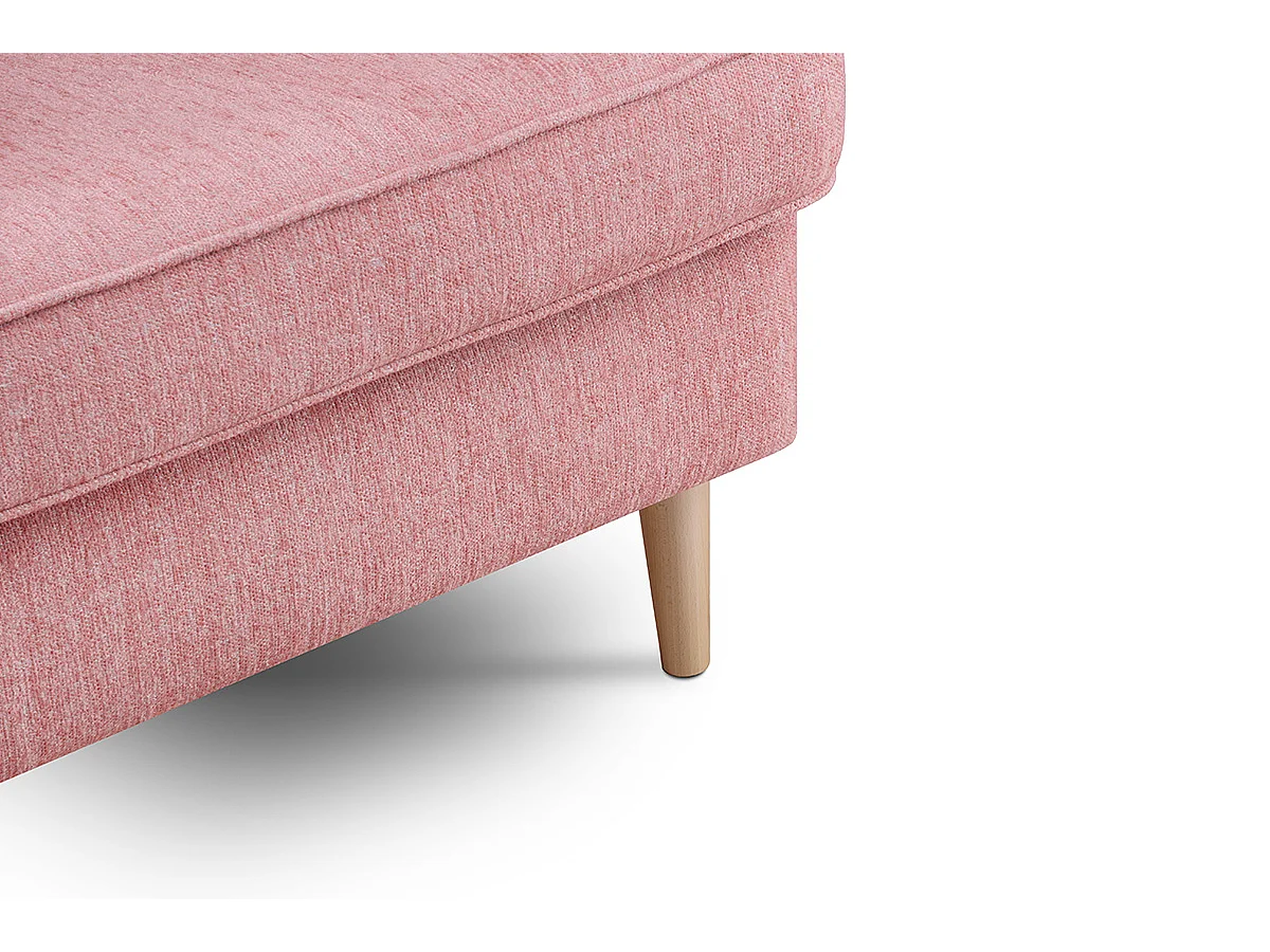 Klassischer Sessel mit Sitzhocker - rosa - STRALIS