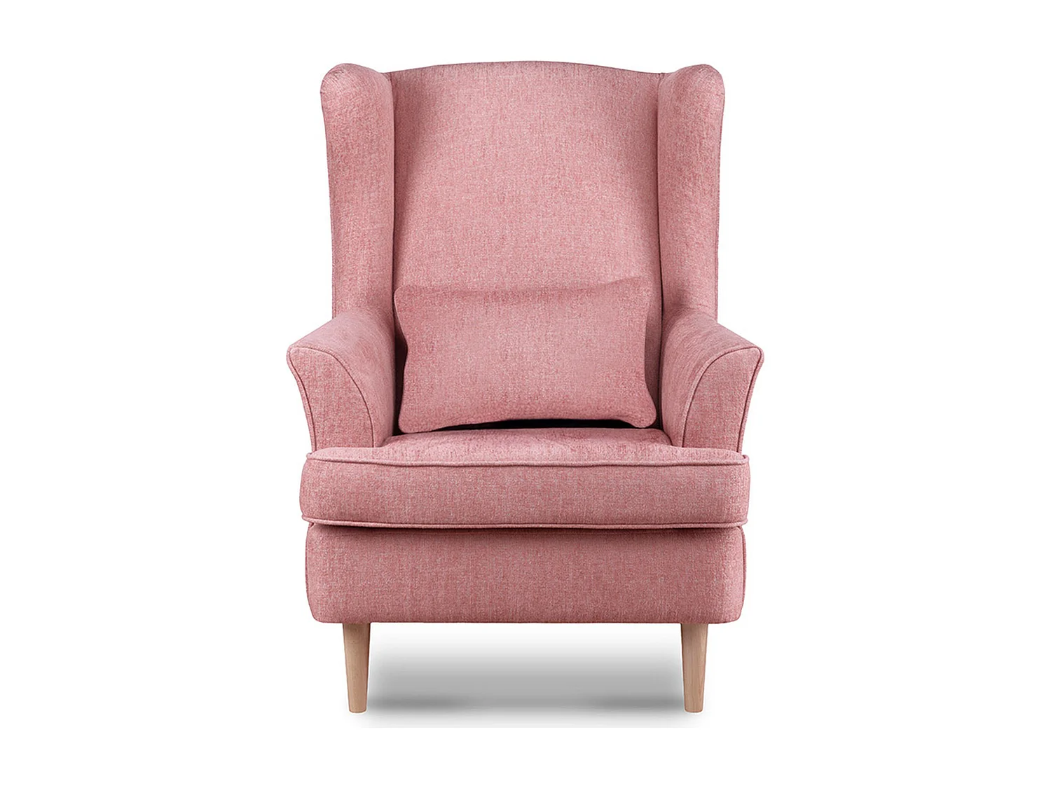 Klassischer Sessel mit Sitzhocker - rosa - STRALIS