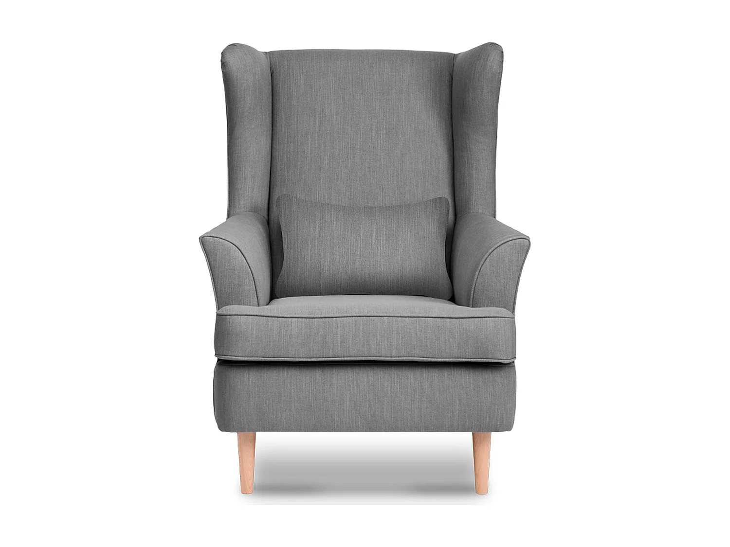 Klassischer Sessel mit Sitzhocker - grau - STRALIS