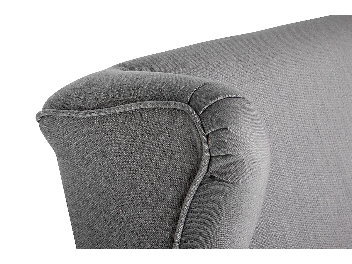 Klassischer Sessel mit Sitzhocker - grau - STRALIS