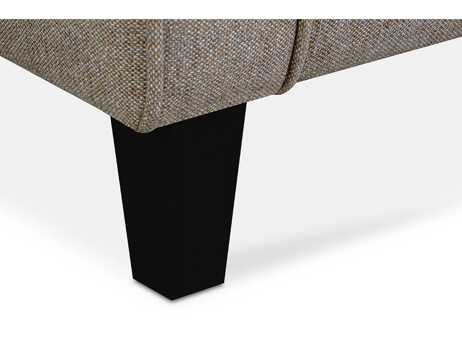 Ohrensessel Massivholzbeine schwarz -  hellbraun - MILES