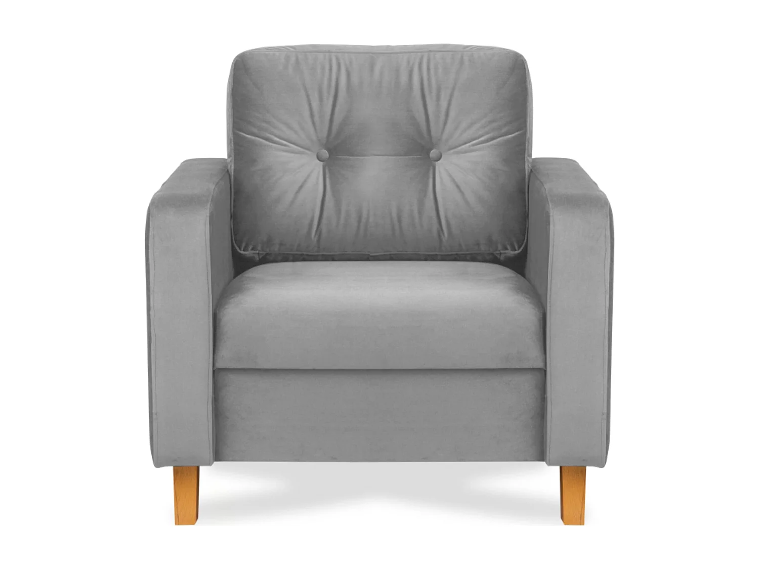 Bequemer Sessel - Echtholz Beine - Grau - ERISO