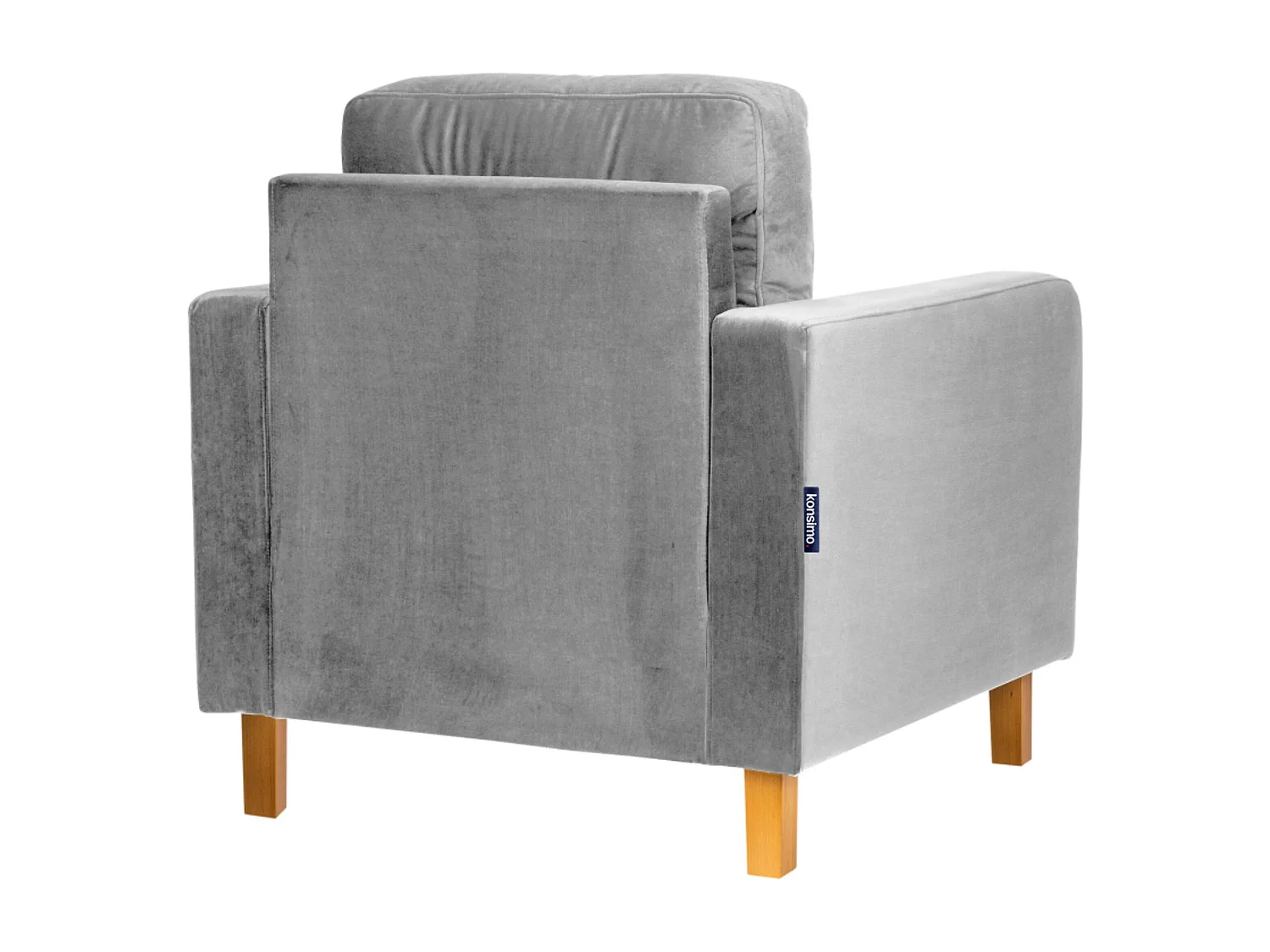 Bequemer Sessel - Echtholz Beine - Grau - ERISO