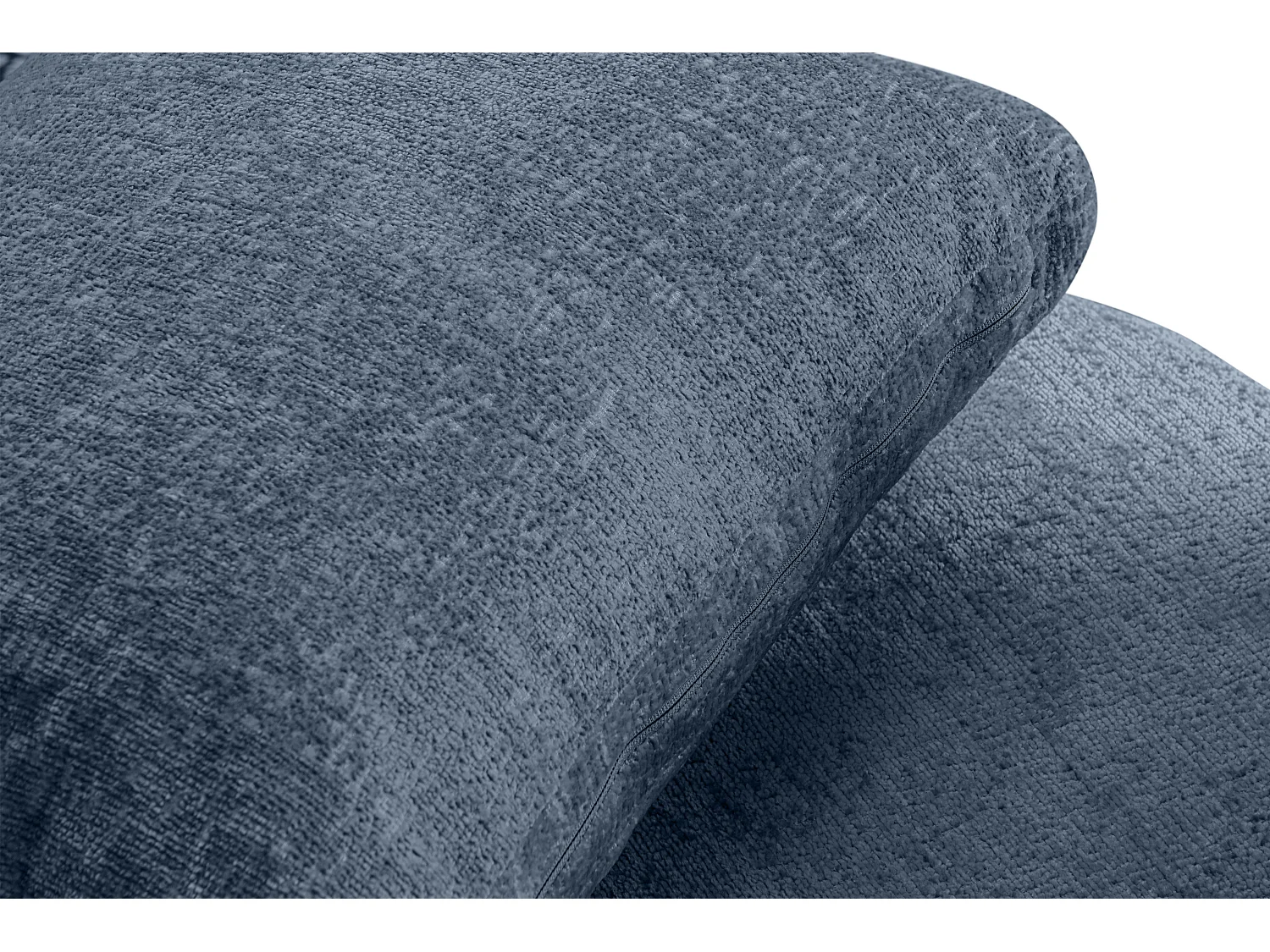 Drehsessel Set inkl. Sitzhocker - Chenille-Stoff - dunkelblau - RAGGI