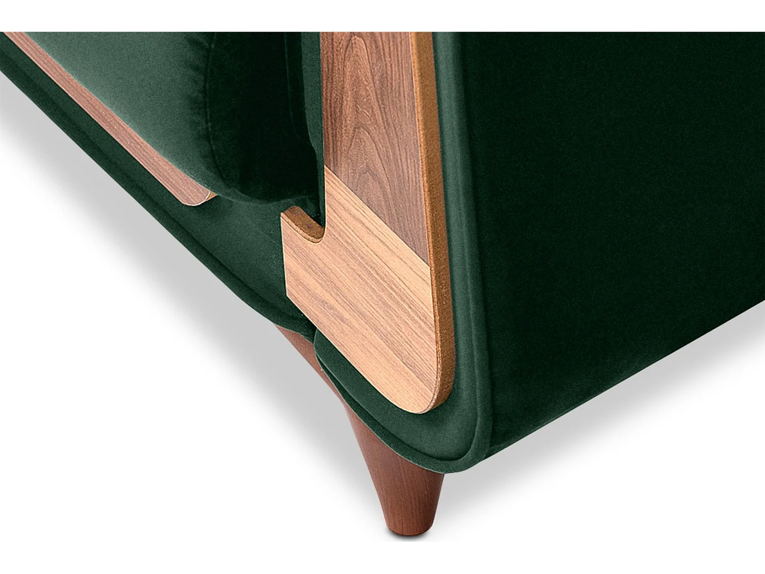 Klassischer Sessel aus Schaumstoff und Holz - dunkelgrün - GUSTAVO