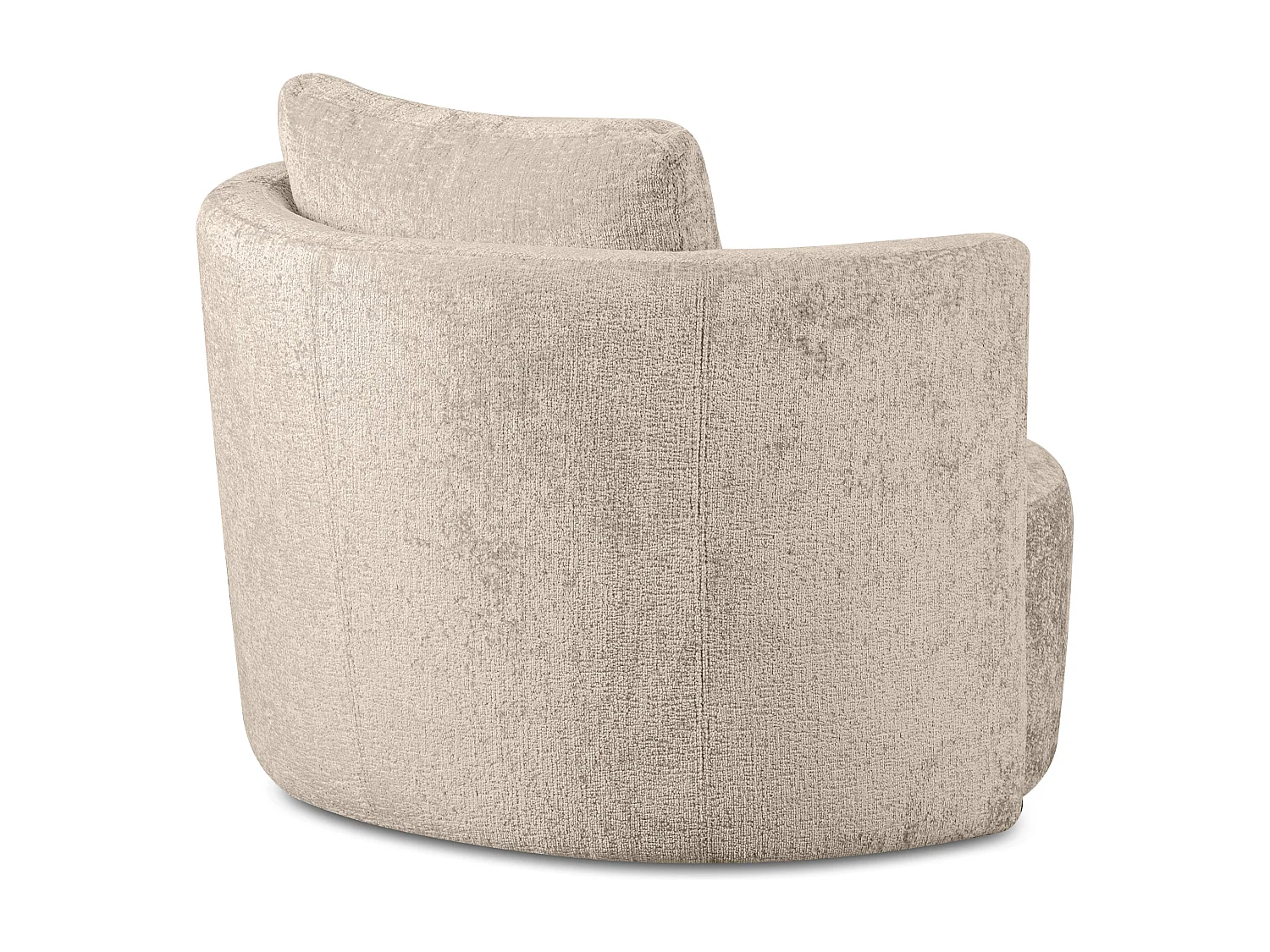 Drehsessel Set inkl. Sitzhocker - Chenille-Stoff - grau - RAGGI