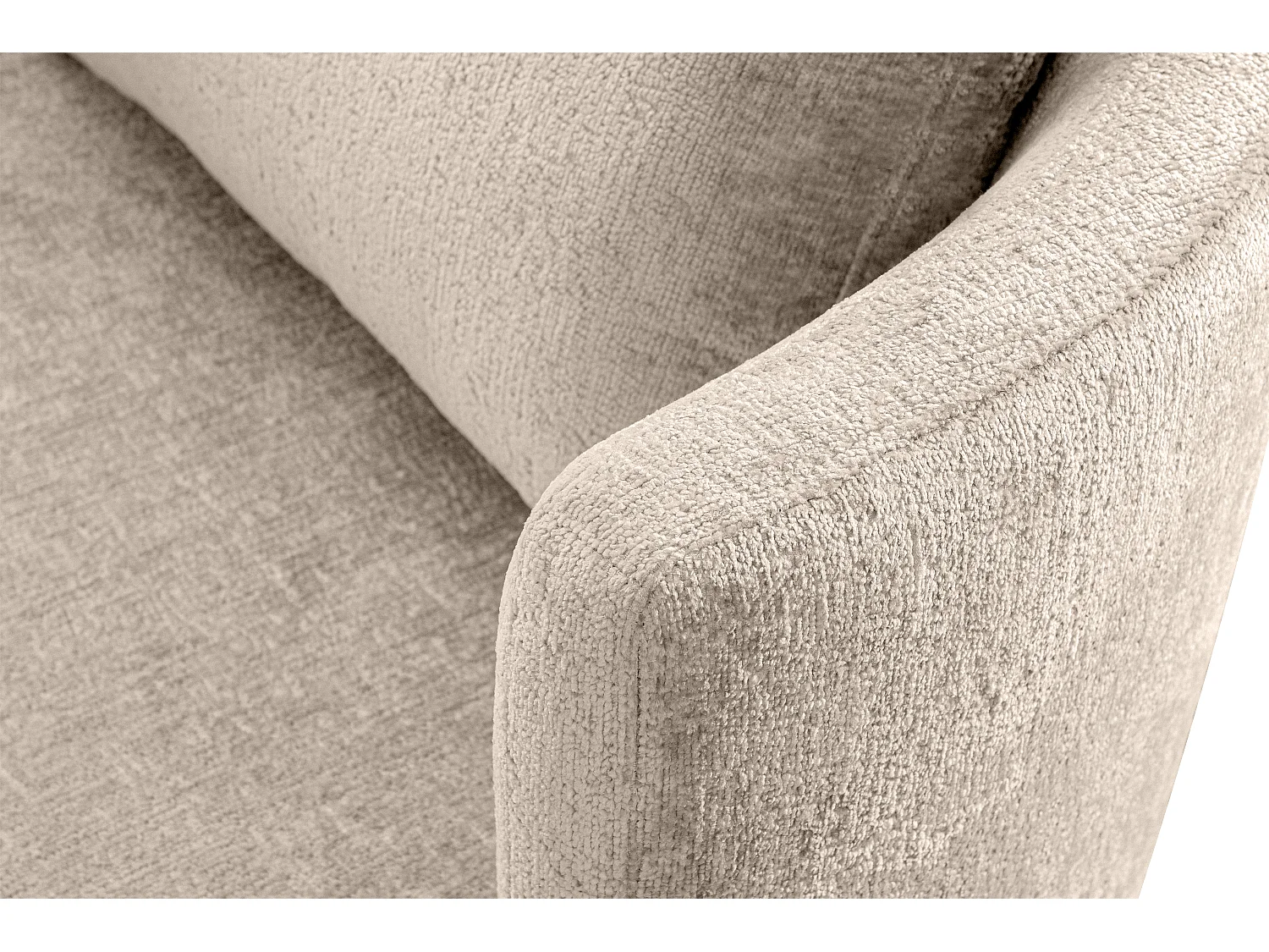 Drehsessel Set inkl. Sitzhocker - Chenille-Stoff - grau - RAGGI