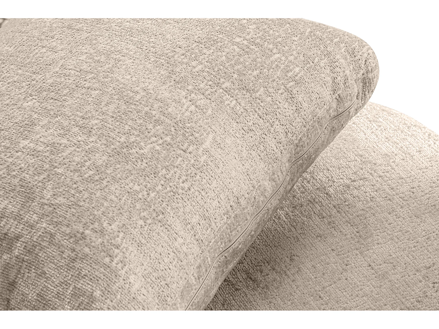 Drehsessel Set inkl. Sitzhocker - Chenille-Stoff - grau - RAGGI