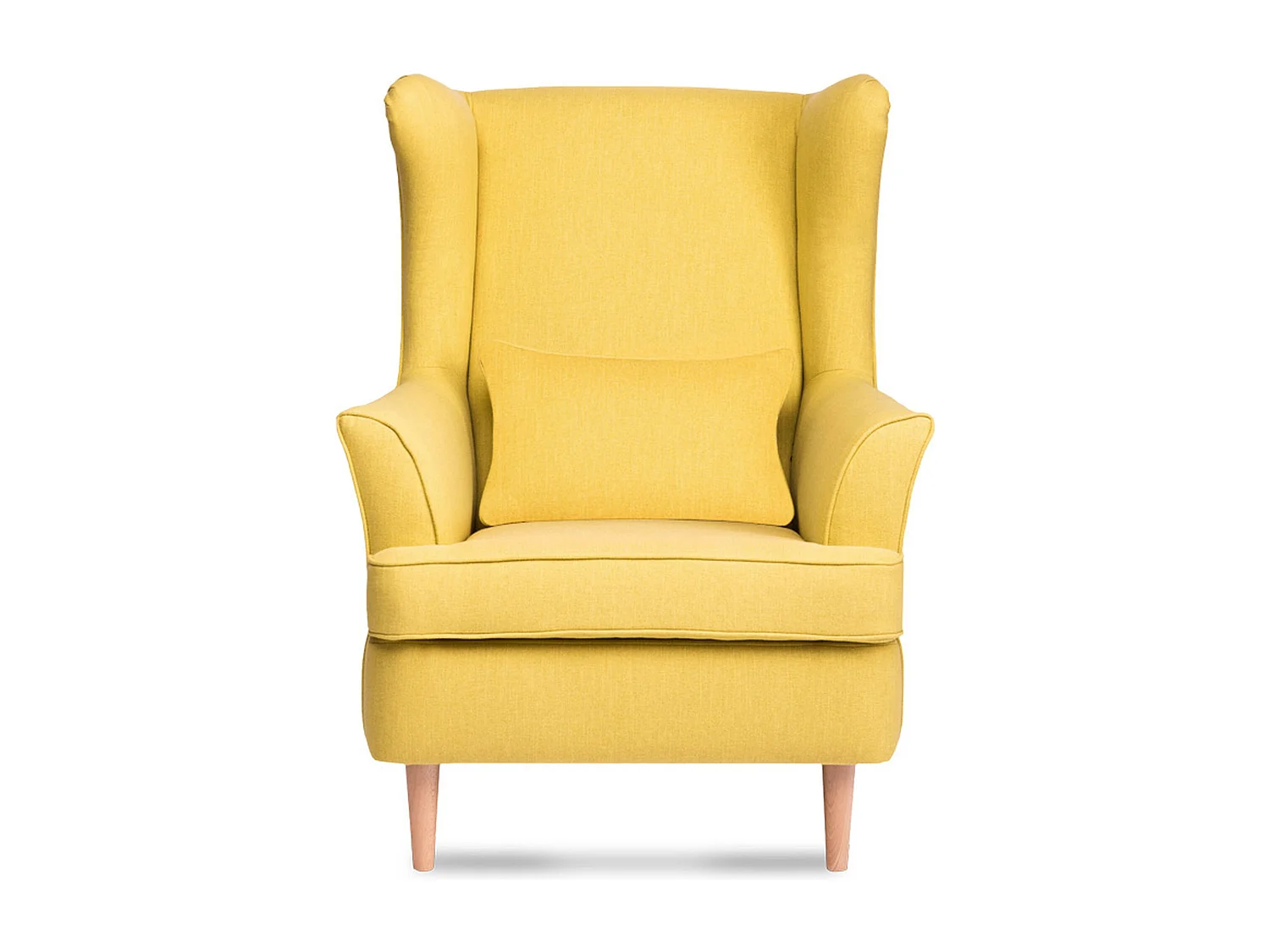 Klassischer Sessel mit Sitzhocker - Gelb - STRALIS