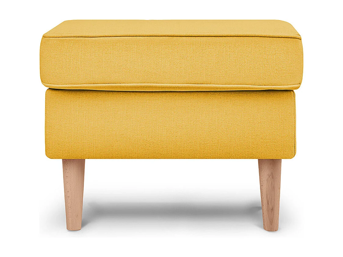 Klassischer Sessel mit Sitzhocker - Gelb - STRALIS