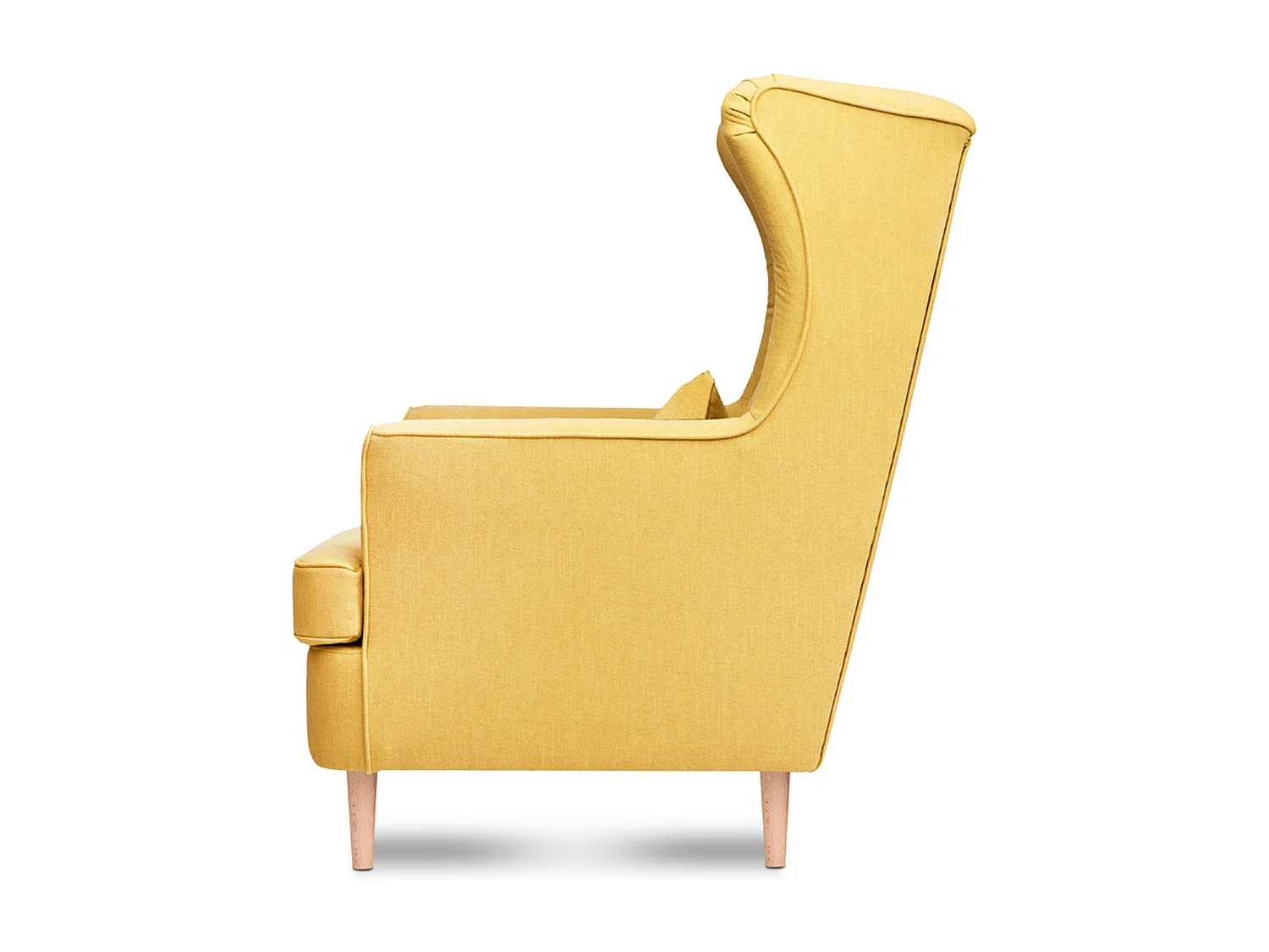 Klassischer Sessel mit Sitzhocker - Gelb - STRALIS