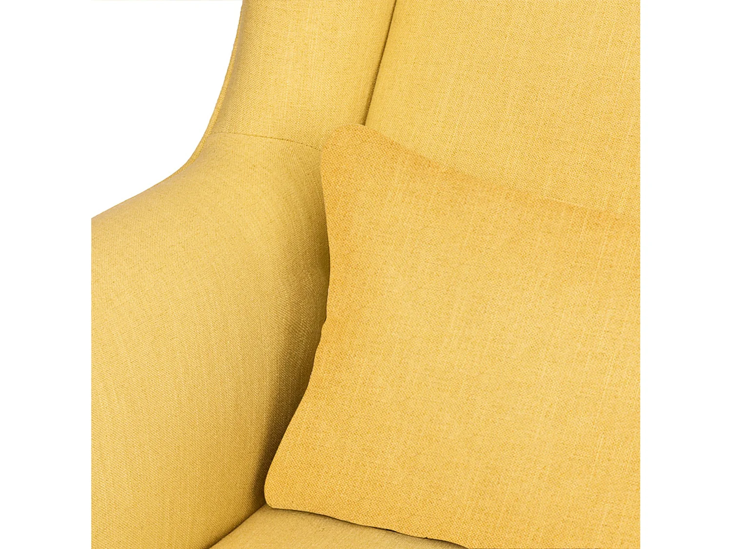 Klassischer Sessel mit Sitzhocker - Gelb - STRALIS