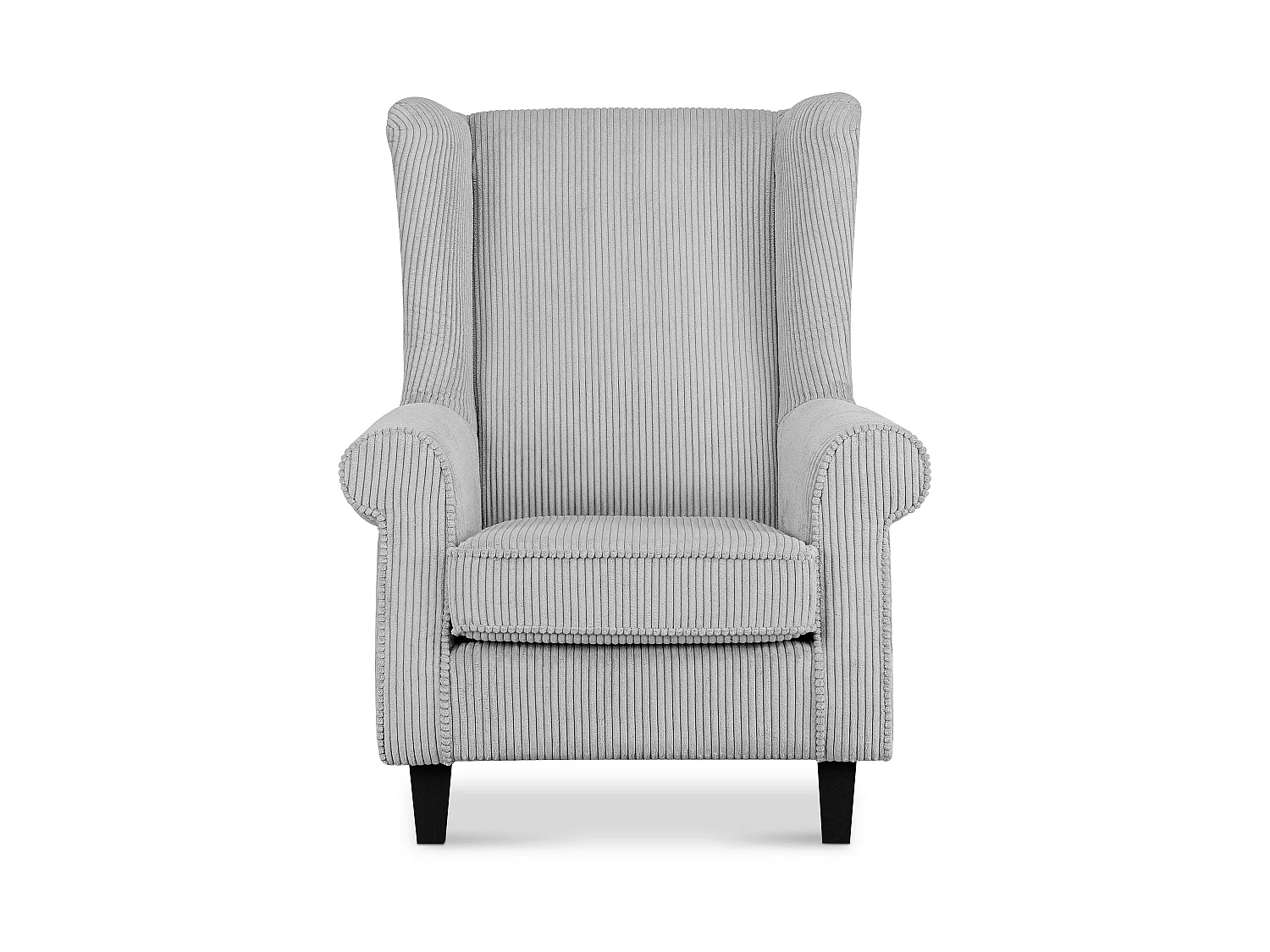 Ohrensessel Kord-Bezug Petfriendly - grau - MILES