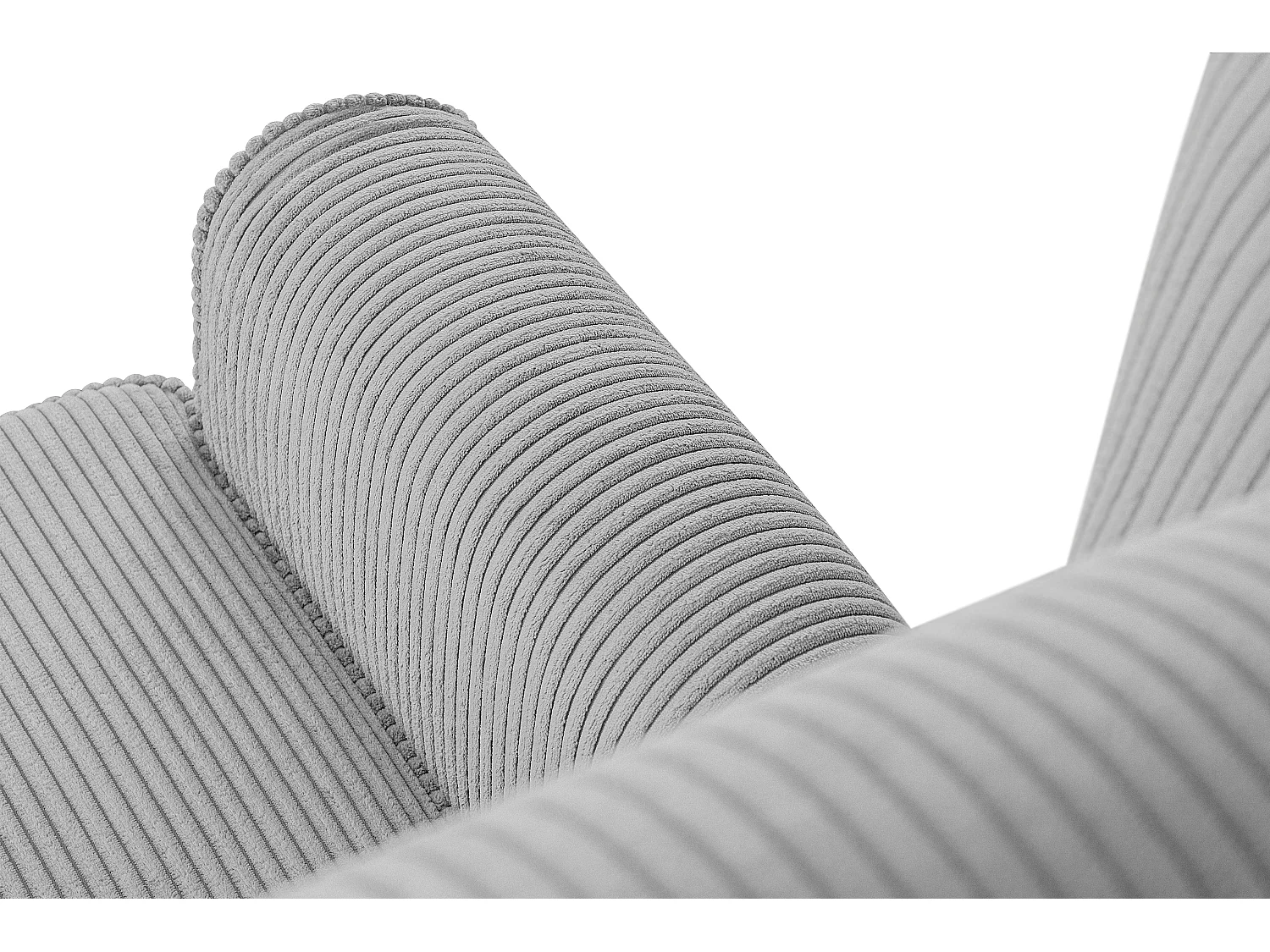 Ohrensessel Kord-Bezug Petfriendly - grau - MILES