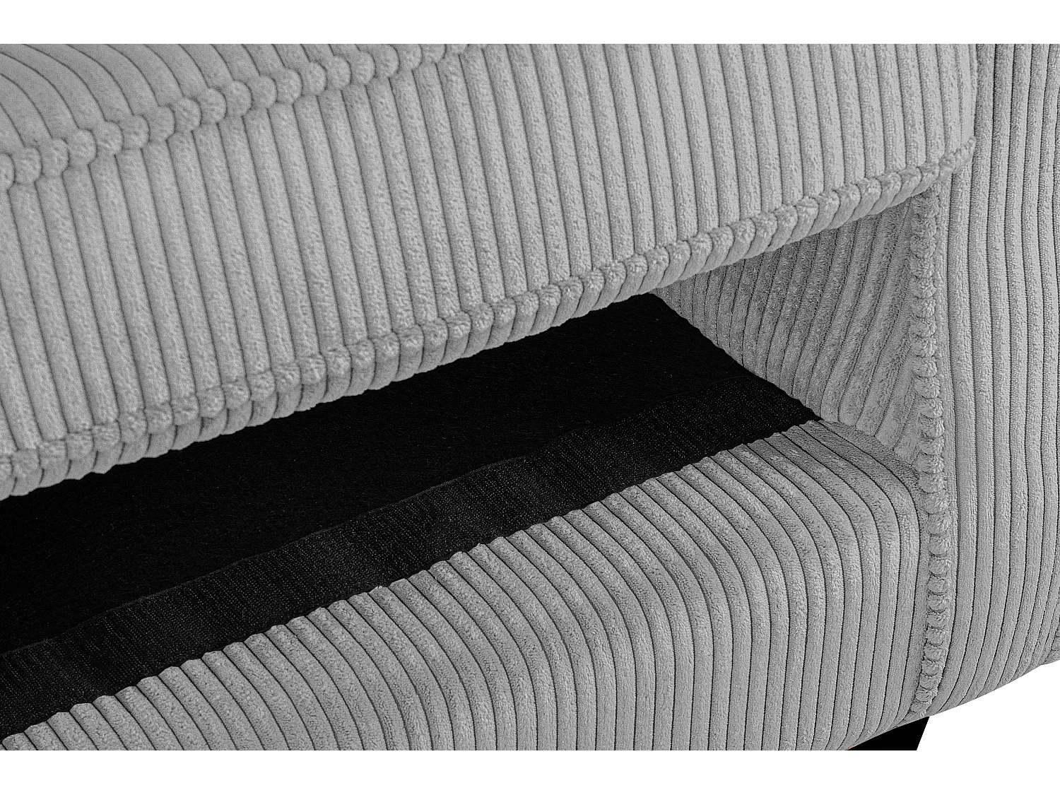 Ohrensessel Kord-Bezug Petfriendly - grau - MILES