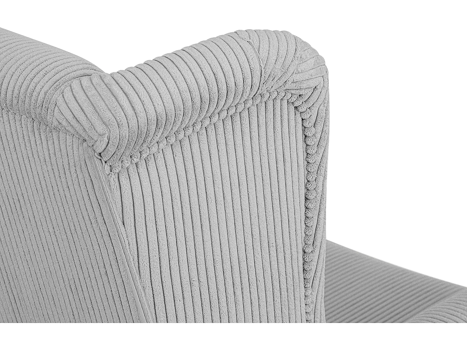 Ohrensessel Kord-Bezug Petfriendly - grau - MILES